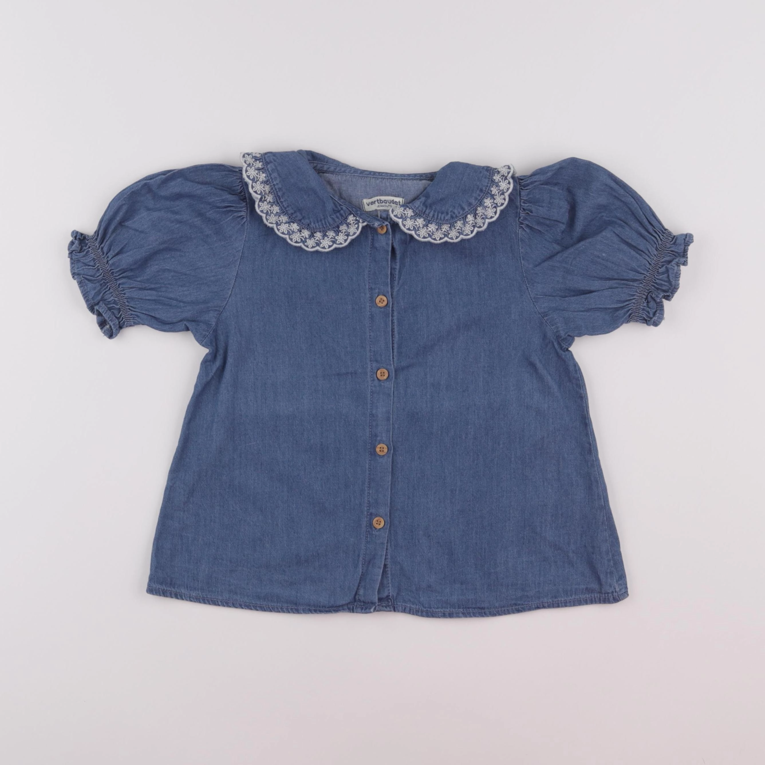 Vertbaudet - blouse bleu - 6 ans