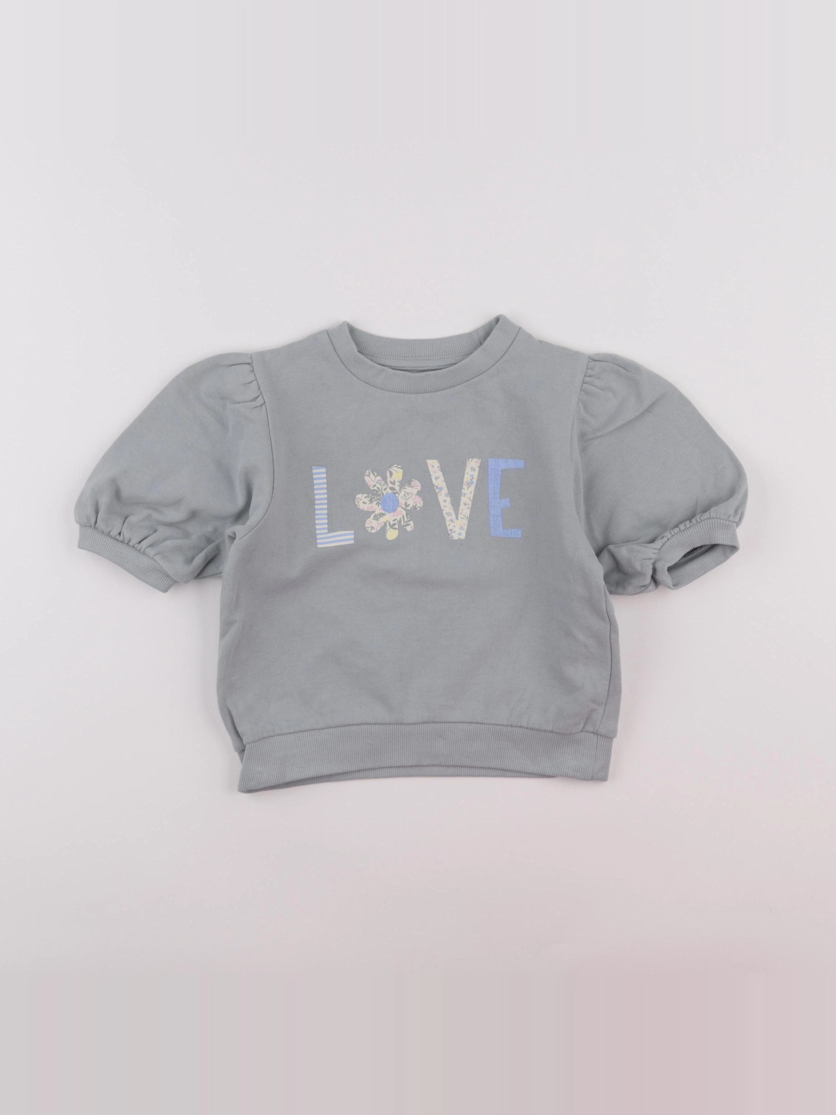 Vertbaudet - sweat bleu - 6 ans
