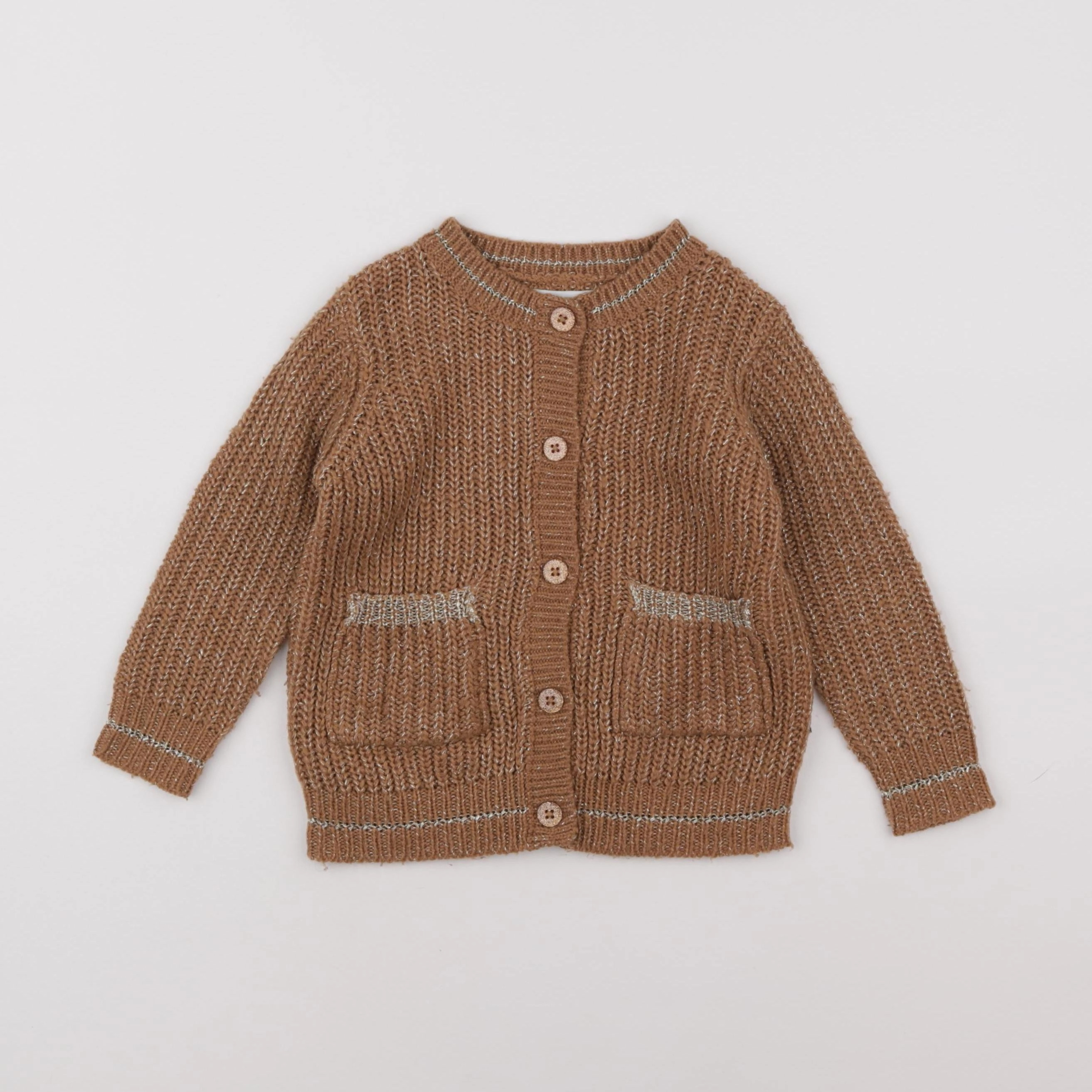 Vertbaudet - gilet marron - 3 ans