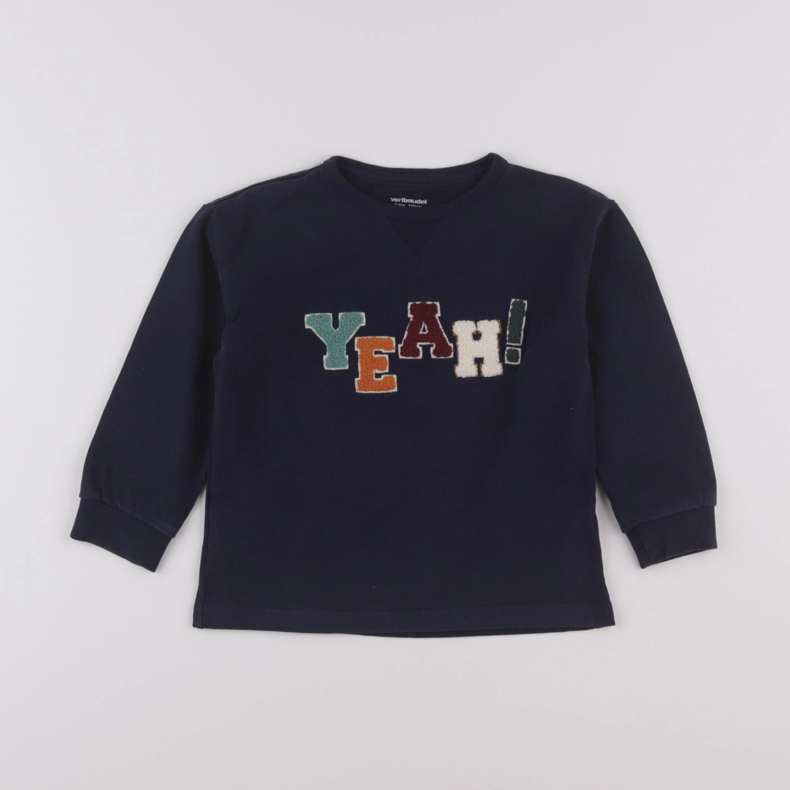 Vertbaudet - sweat bleu - 5 ans