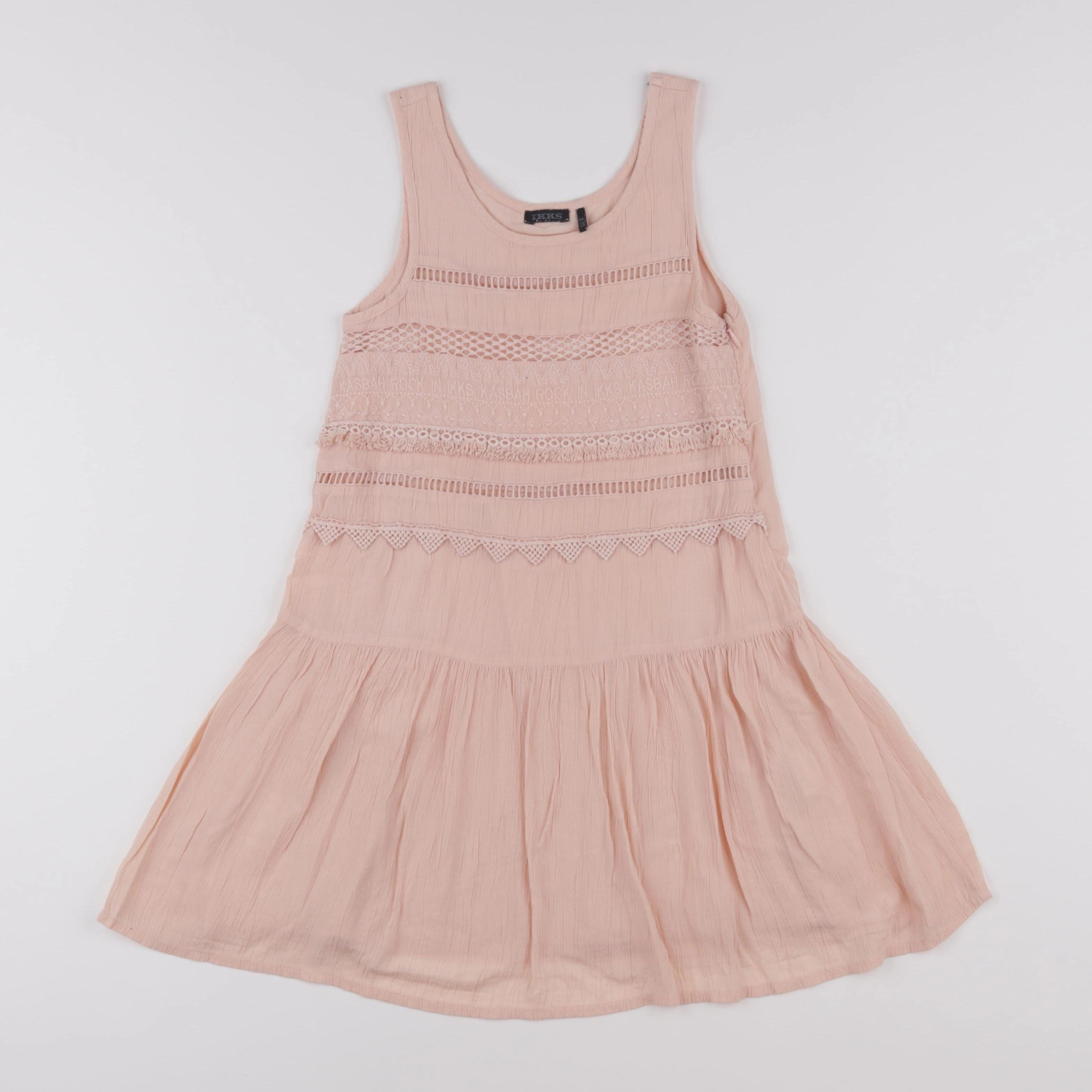 IKKS - robe rose - 8 ans