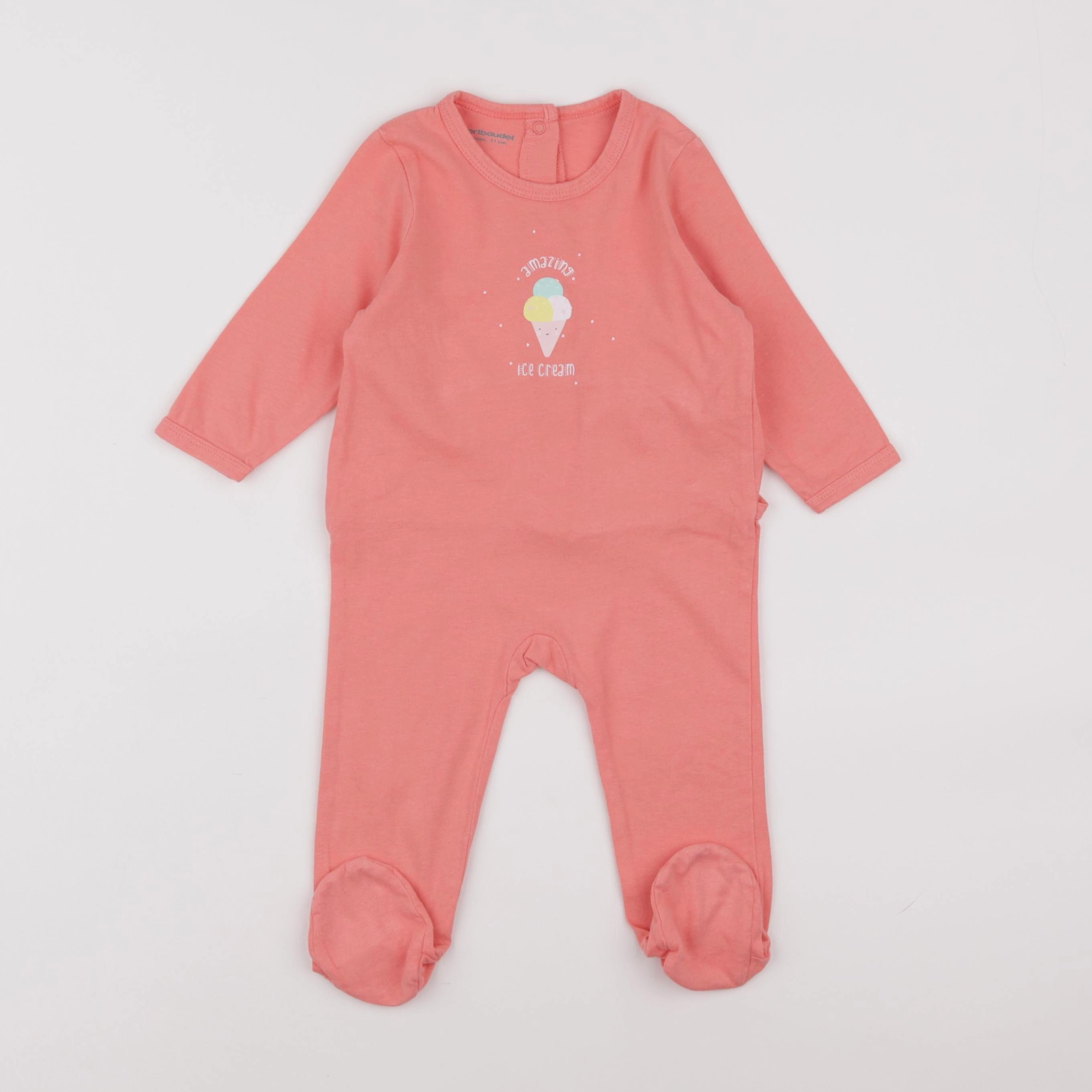 Vertbaudet - pyjama coton rose - 9 mois
