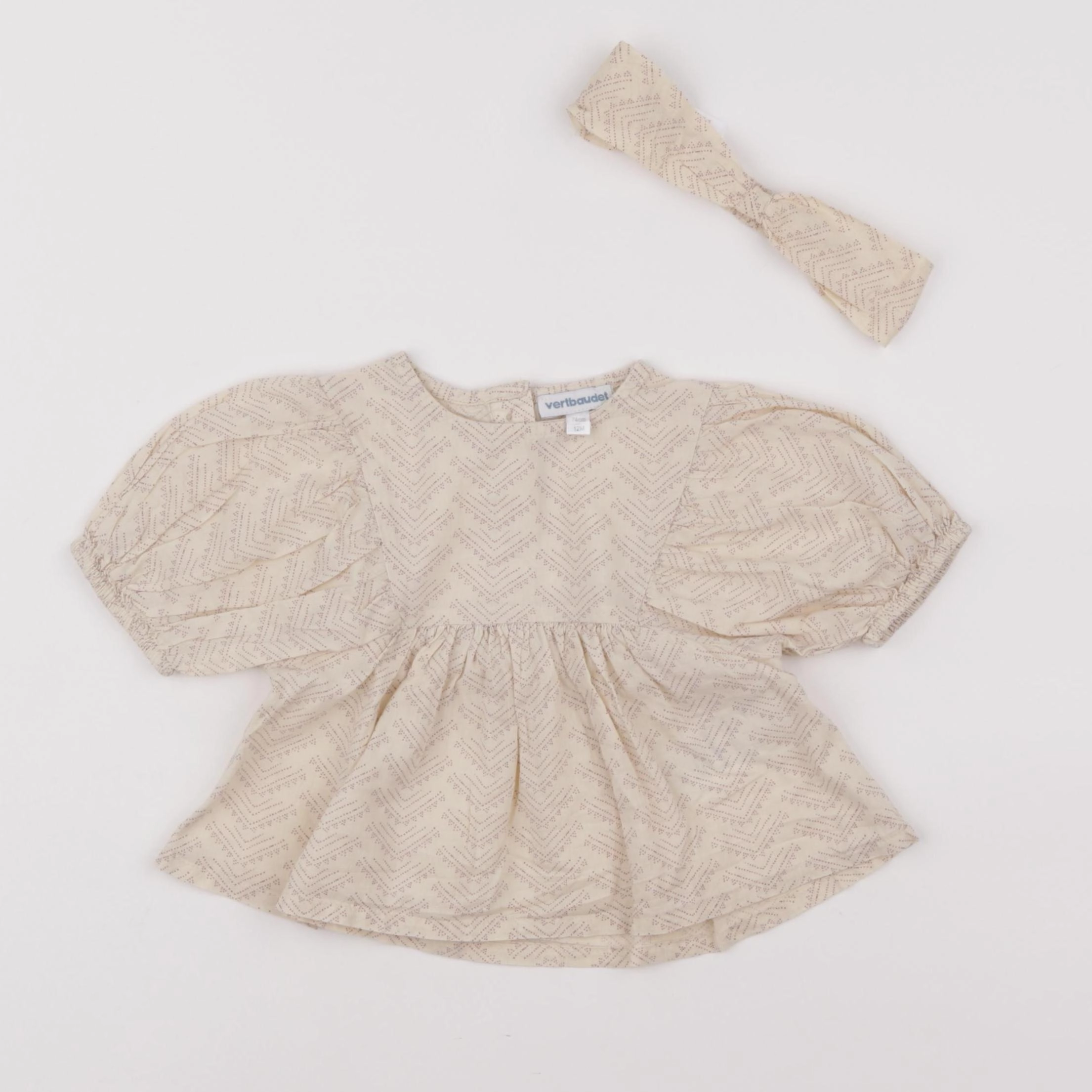 Vertbaudet - blouse beige - 12 mois