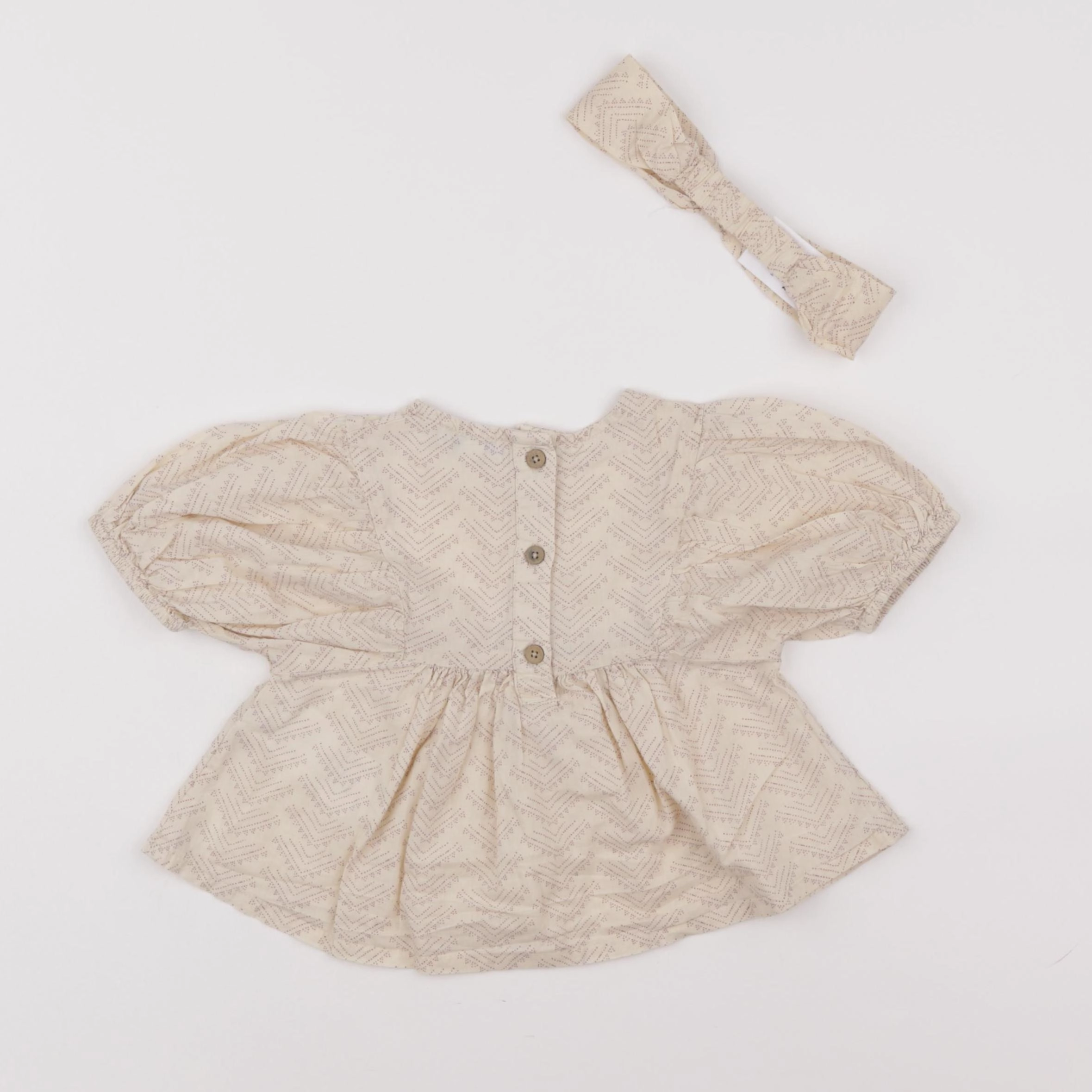Vertbaudet - blouse beige - 12 mois
