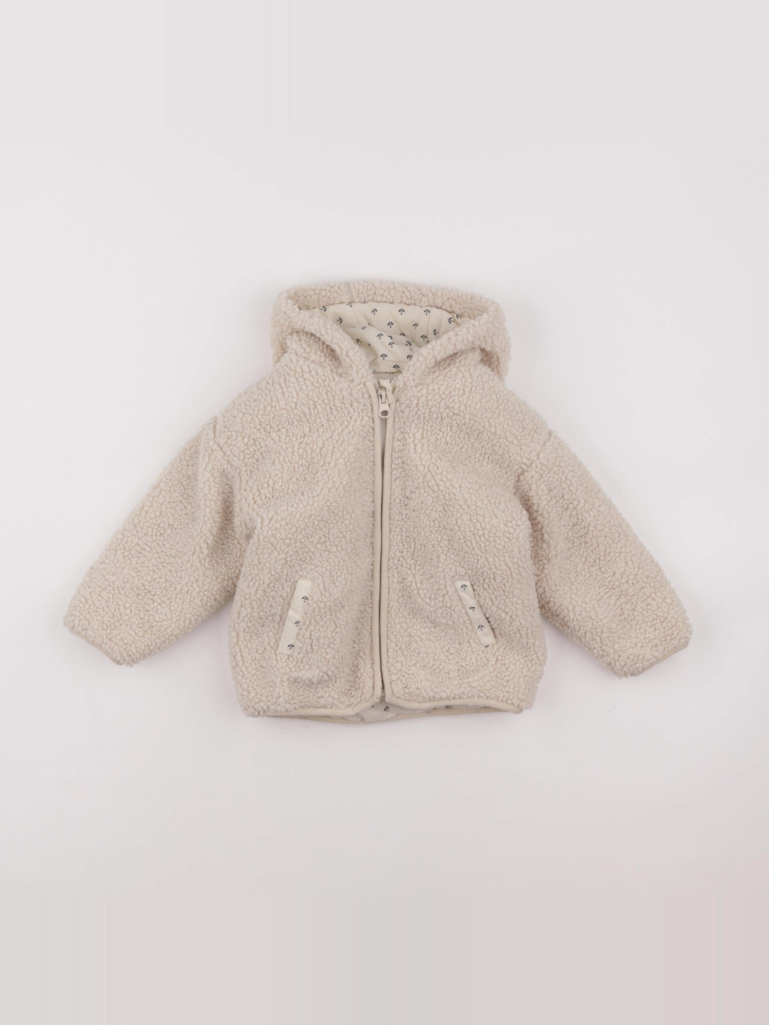 Vertbaudet - veste doublé beige - 18 mois