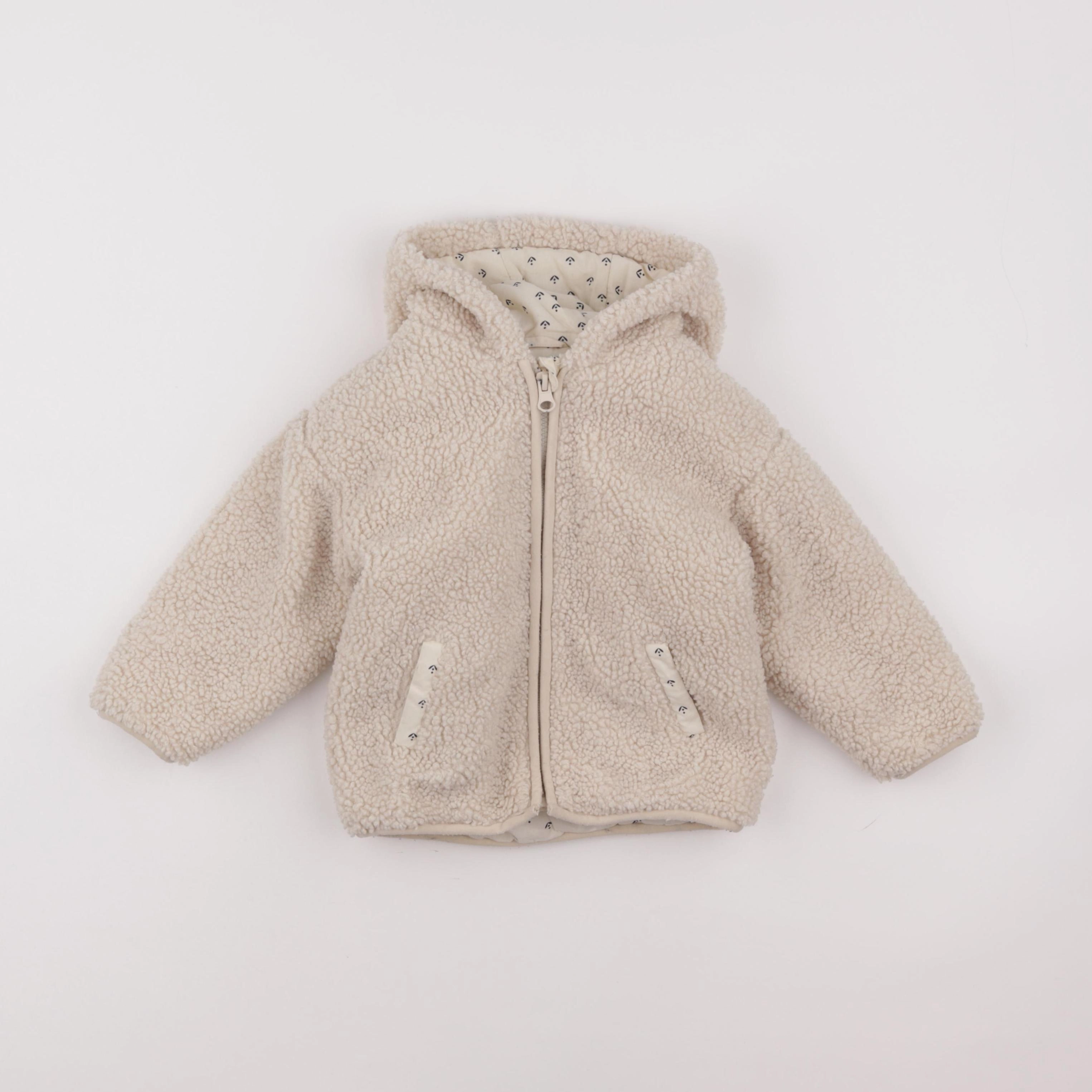 Vertbaudet - veste doublé beige - 18 mois
