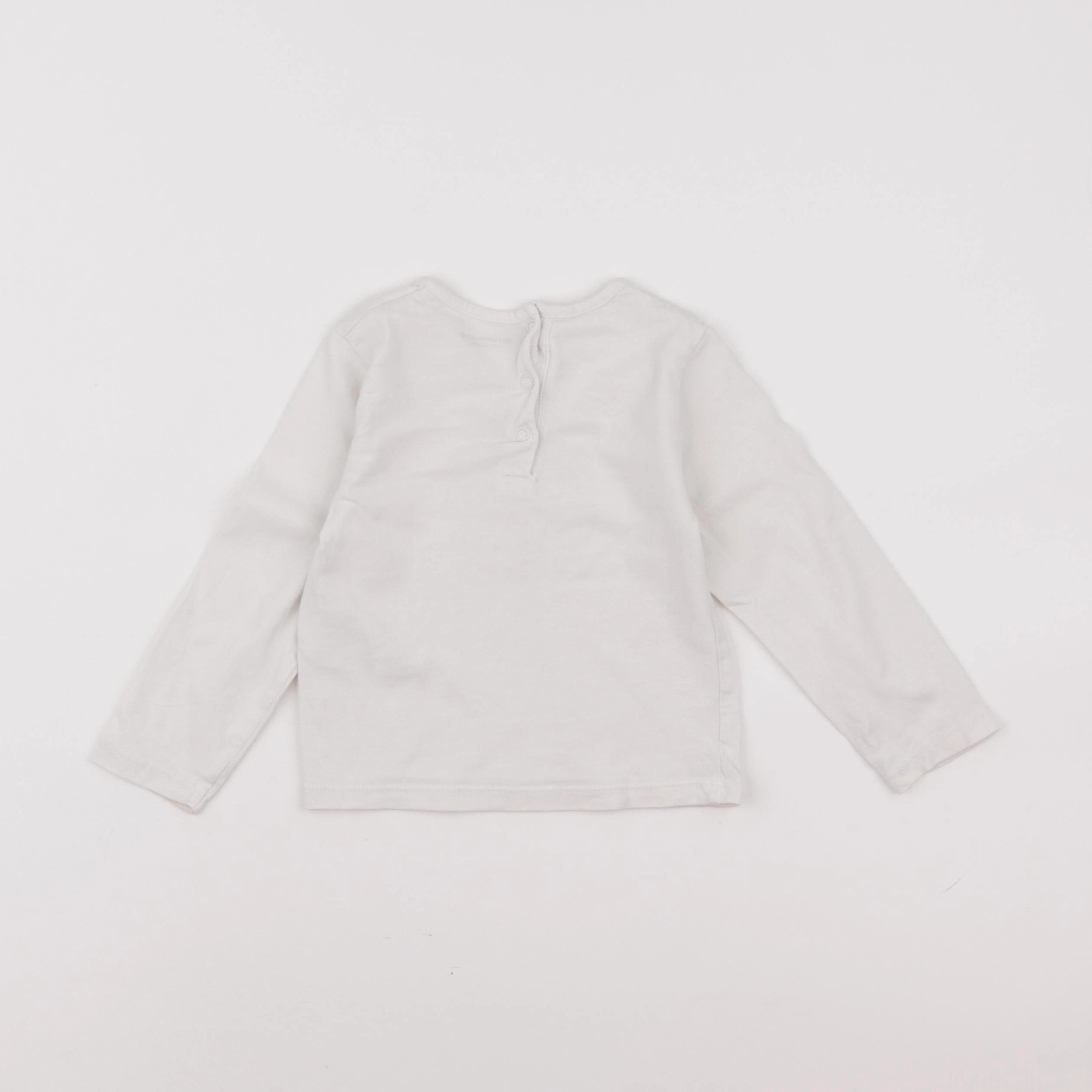 Vertbaudet - tee-shirt blanc - 18 mois