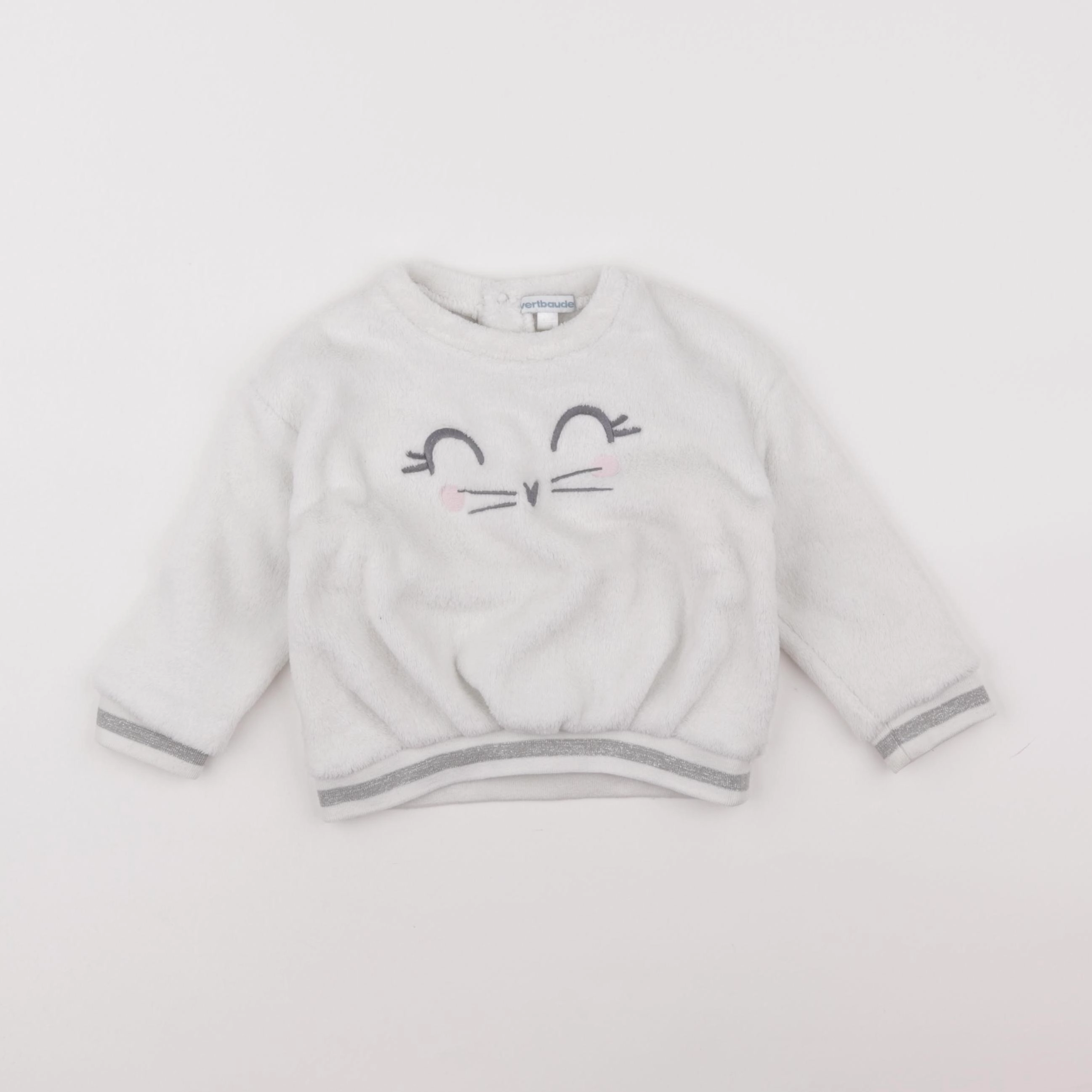 Vertbaudet - sweat blanc - 18 mois
