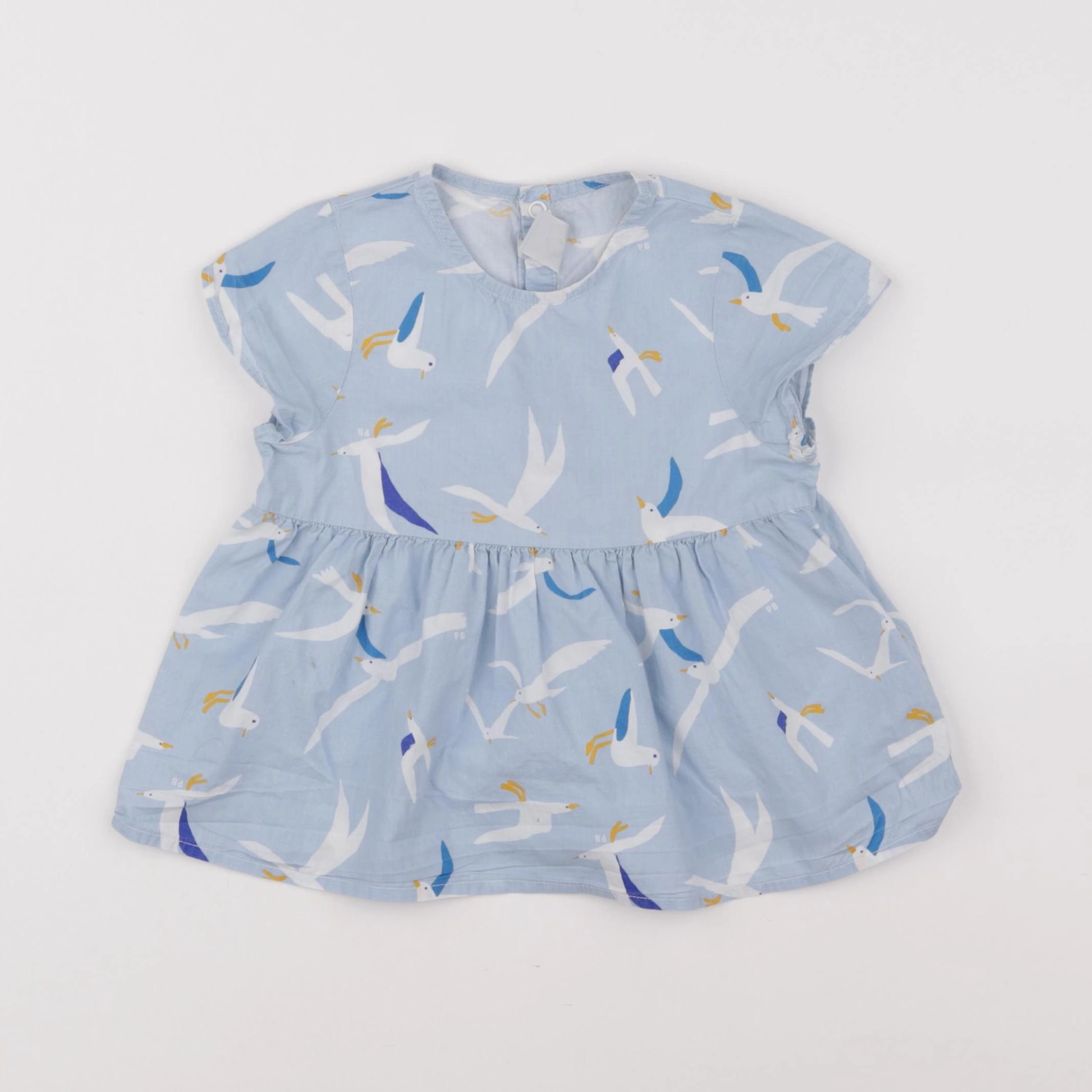 Petit Bateau - blouse bleu - 24 mois