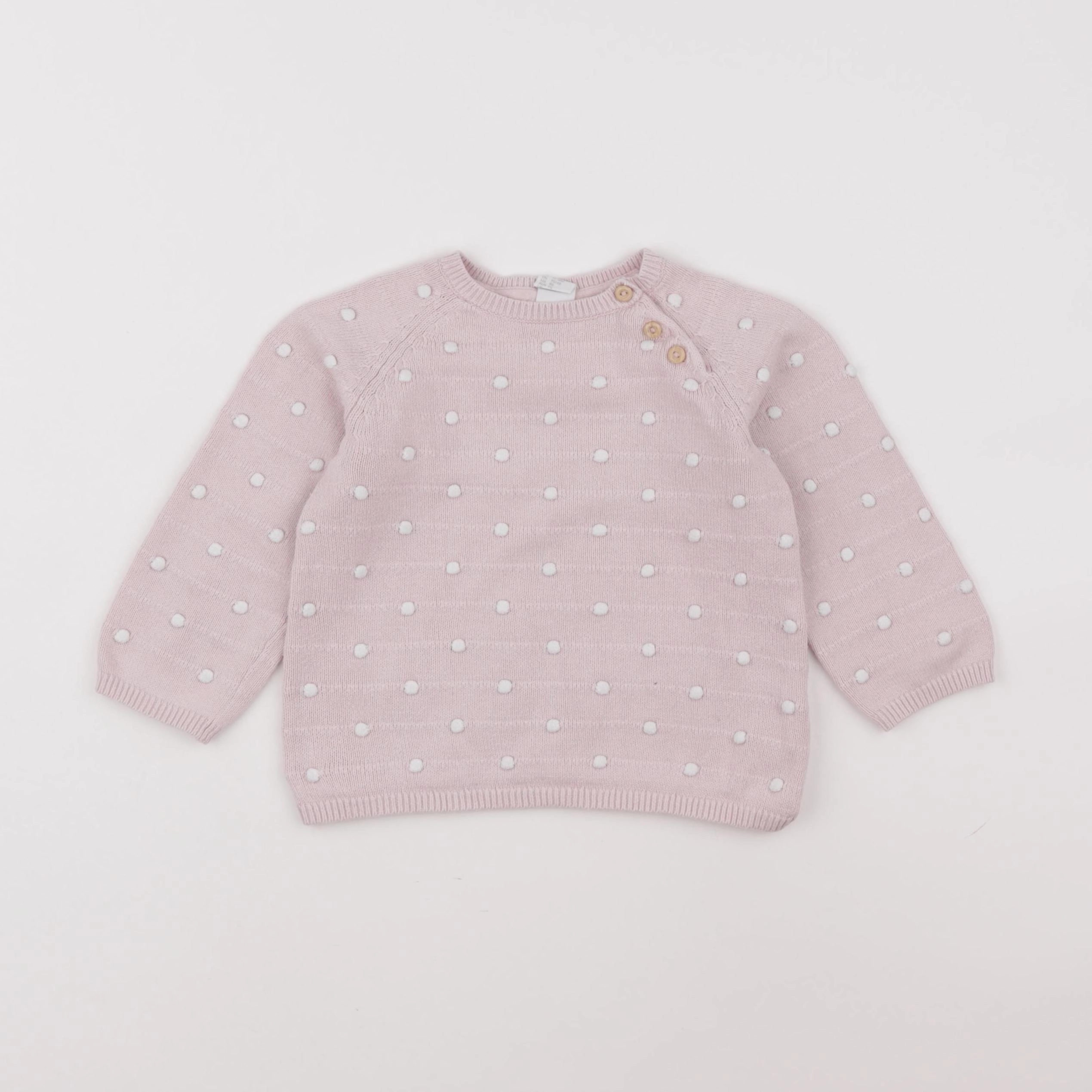 H&M - pull rose - 12/18 mois