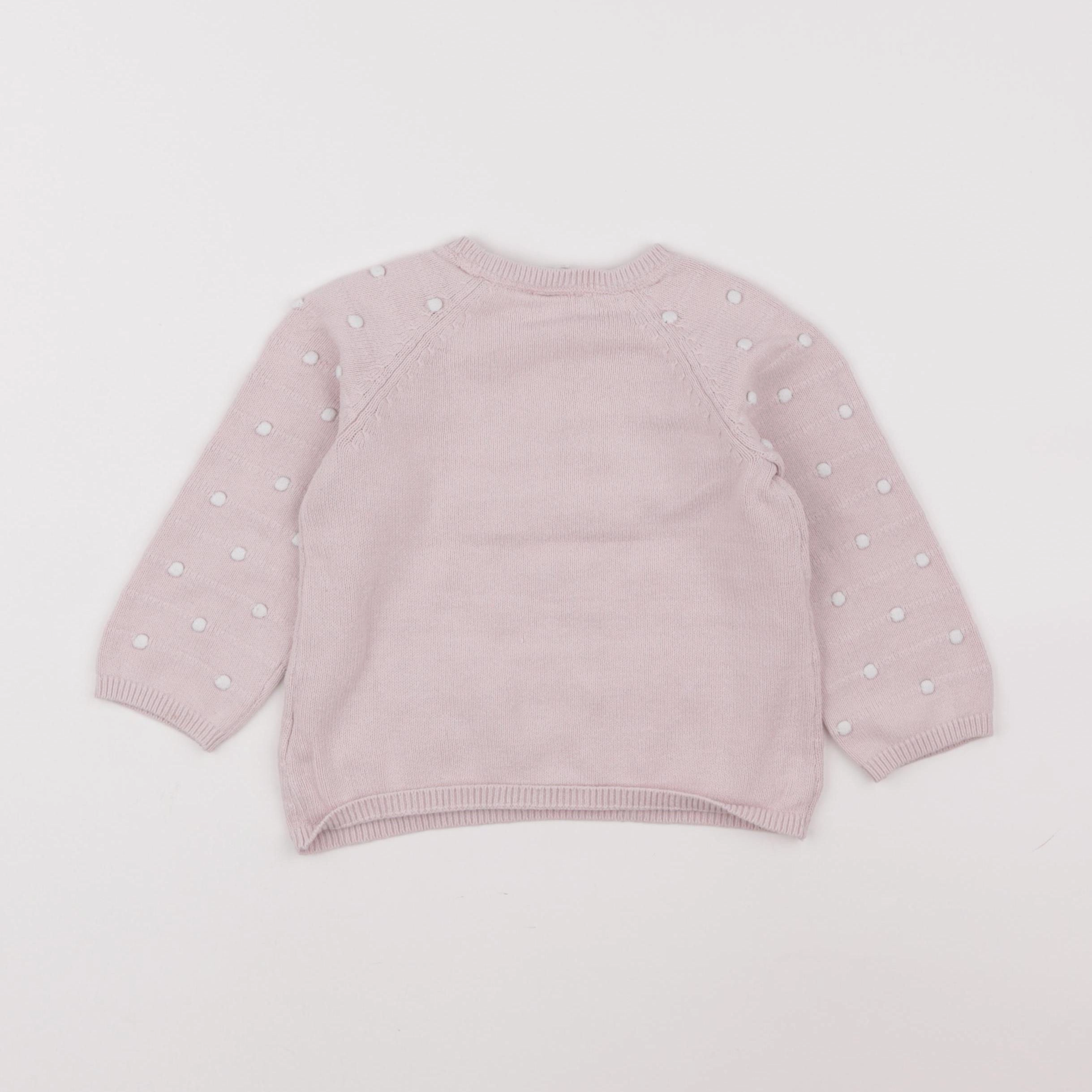 H&M - pull rose - 12/18 mois