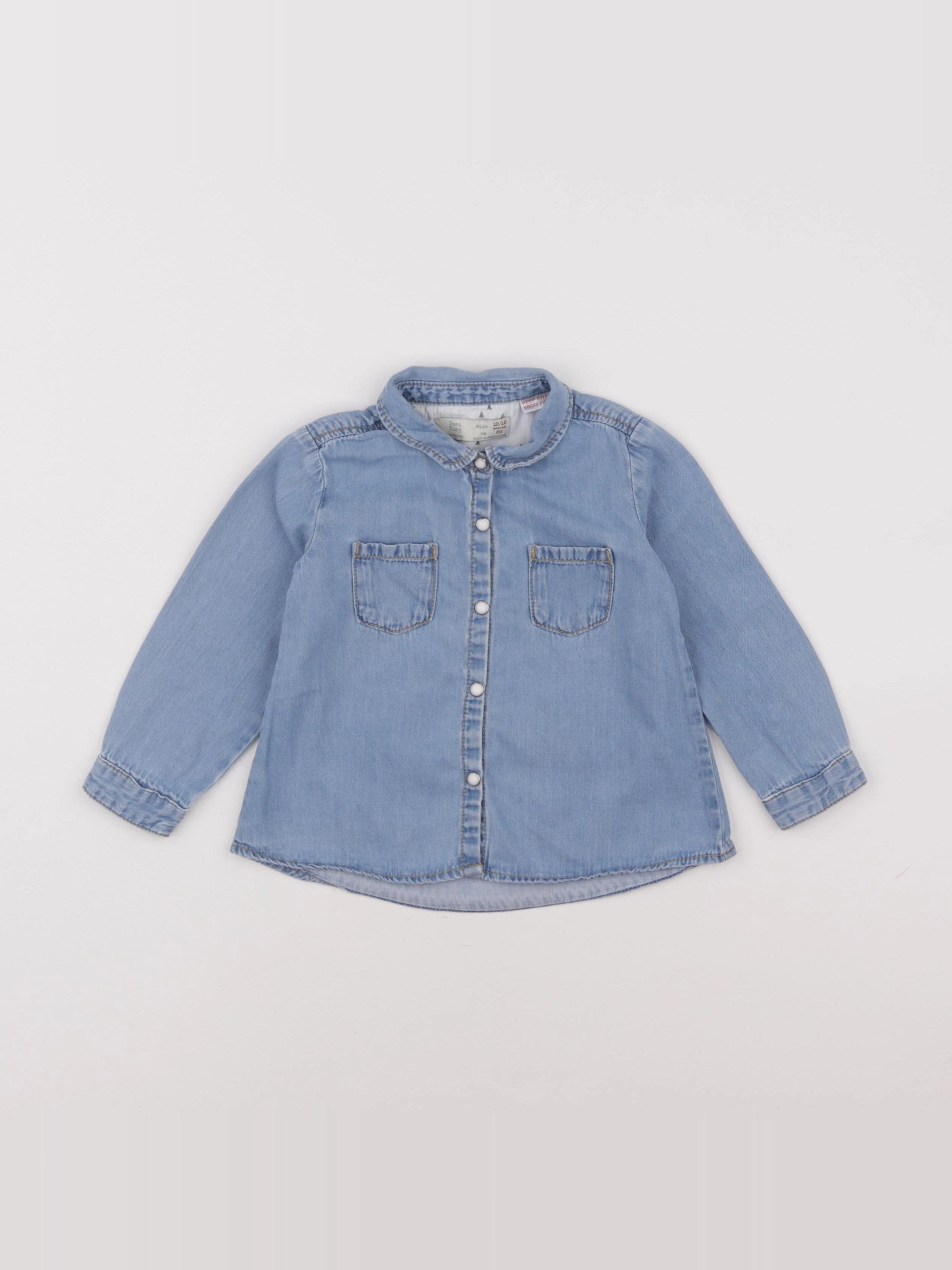 Zara - chemise bleu - 12/18 mois