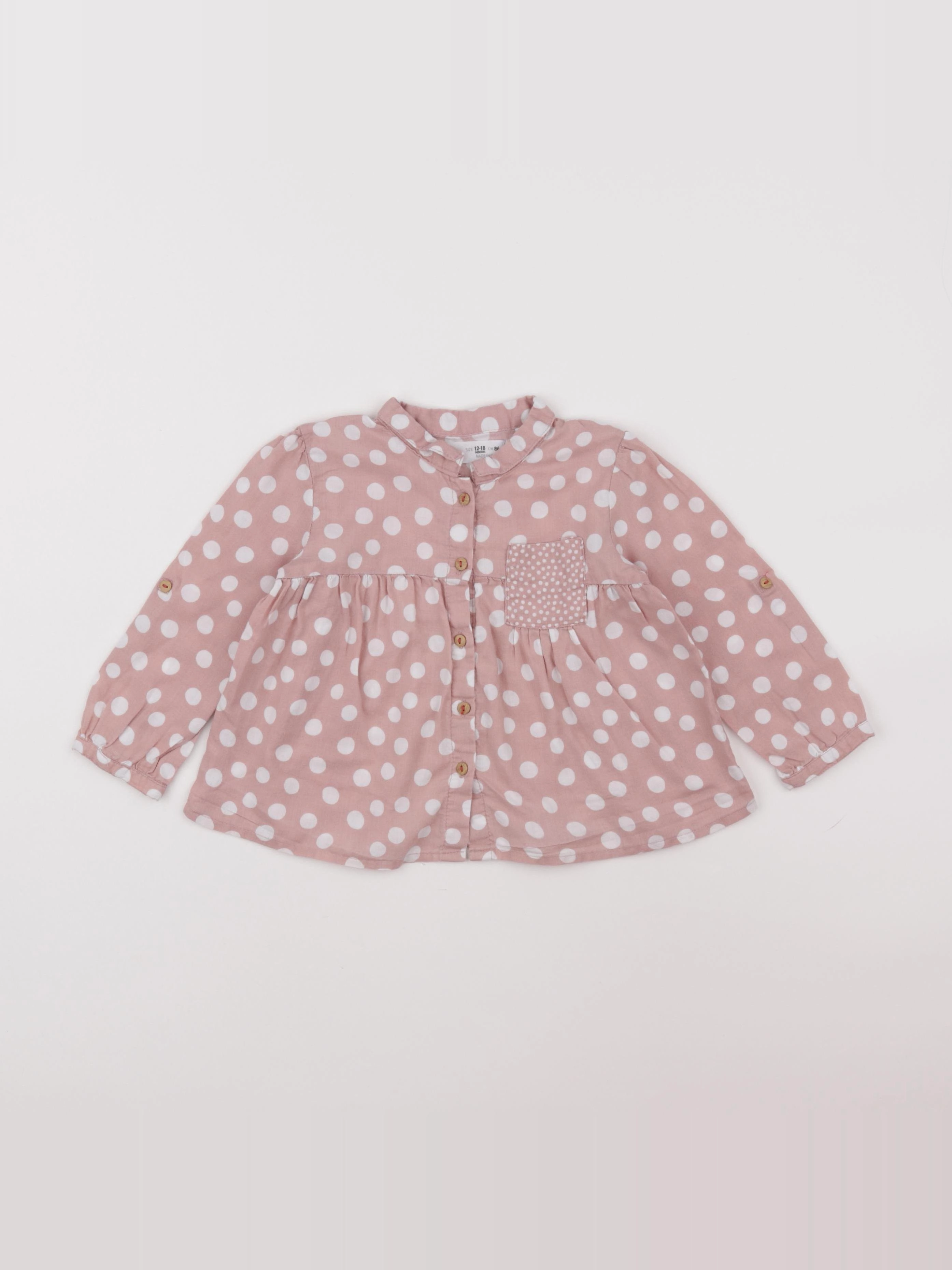 Zara - blouse rose - 12/18 mois