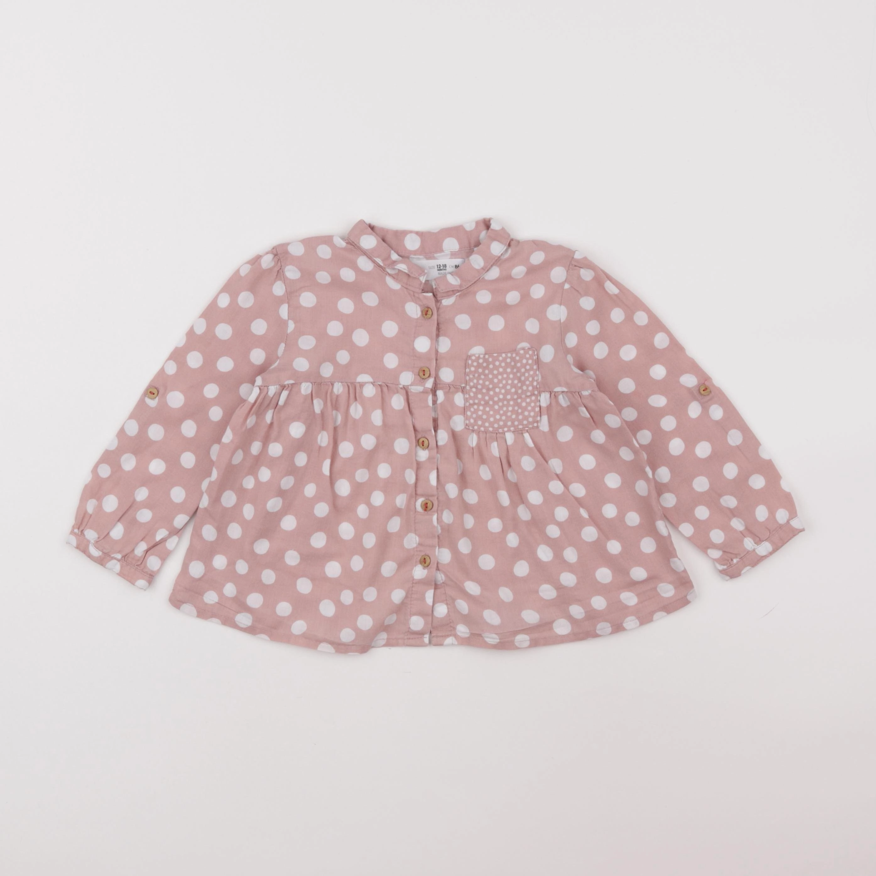 Zara - blouse rose - 12/18 mois