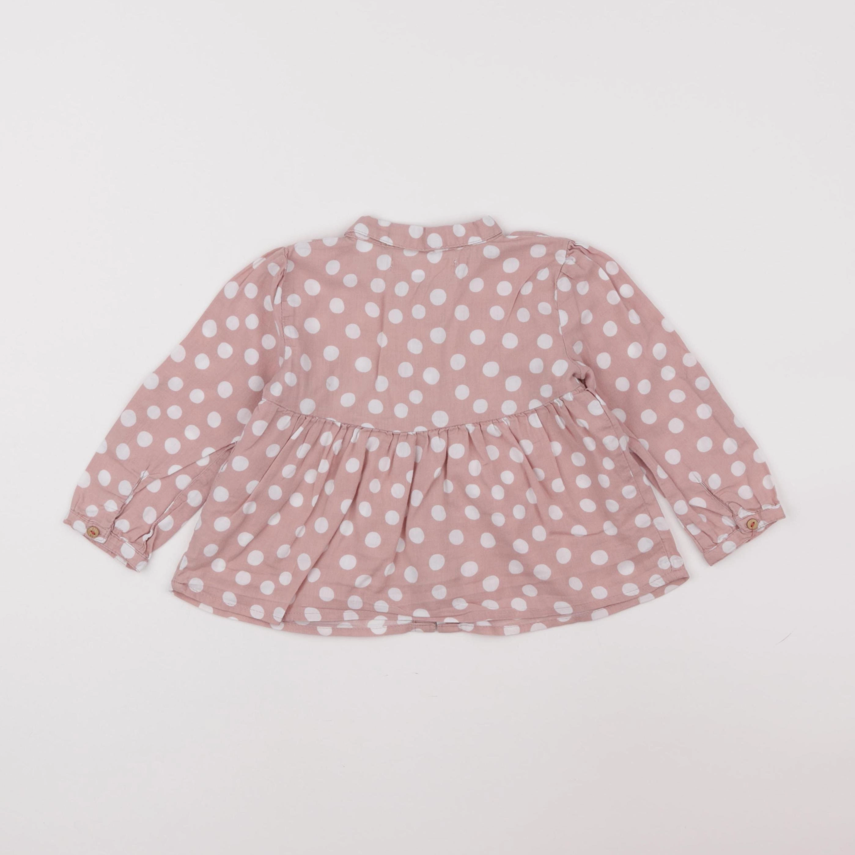 Zara - blouse rose - 12/18 mois