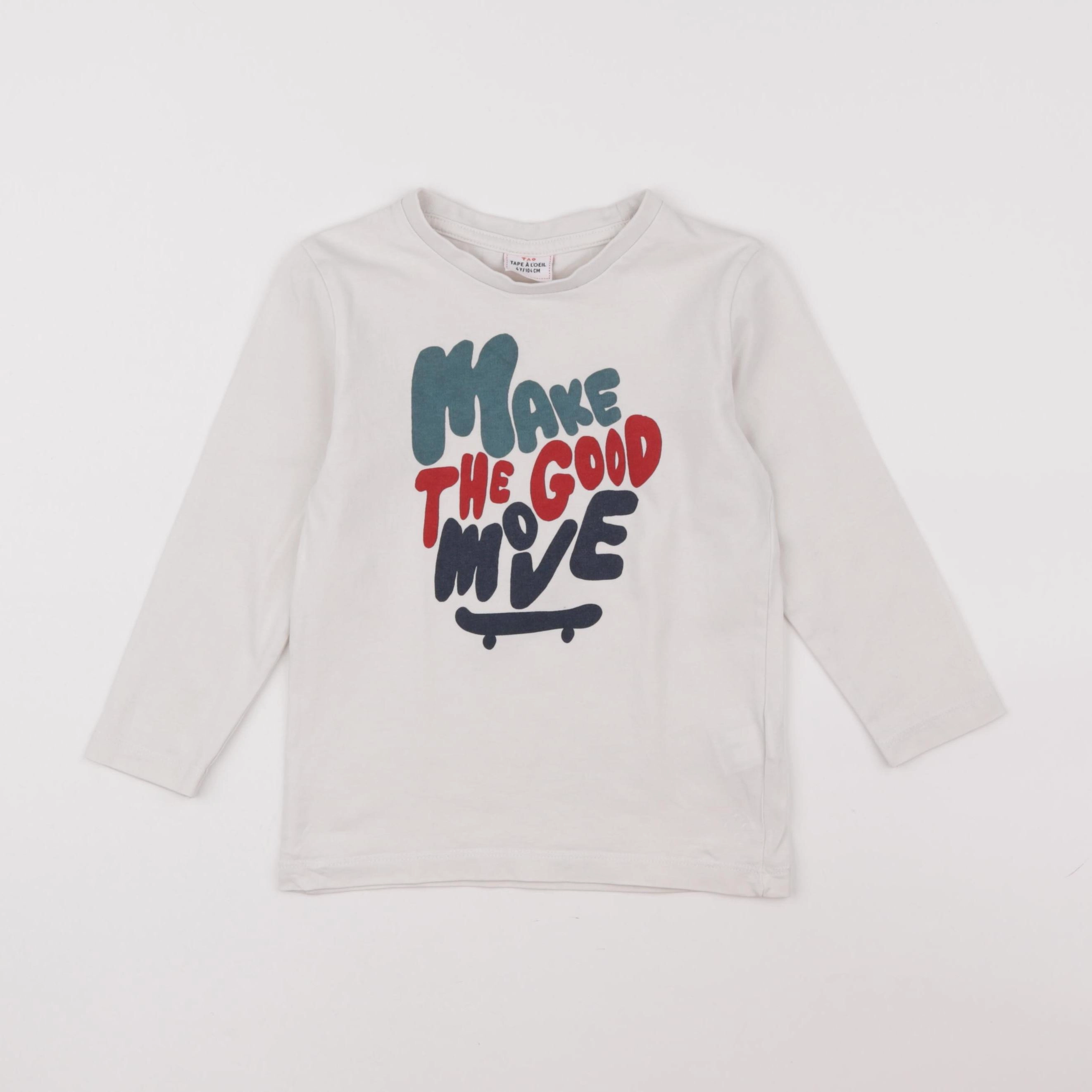Tape à l'oeil - tee-shirt blanc - 4 ans
