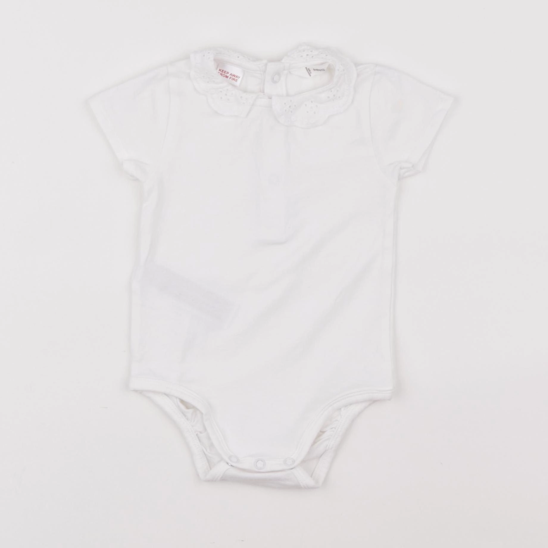 Mango - body à col blanc - 6/9 mois