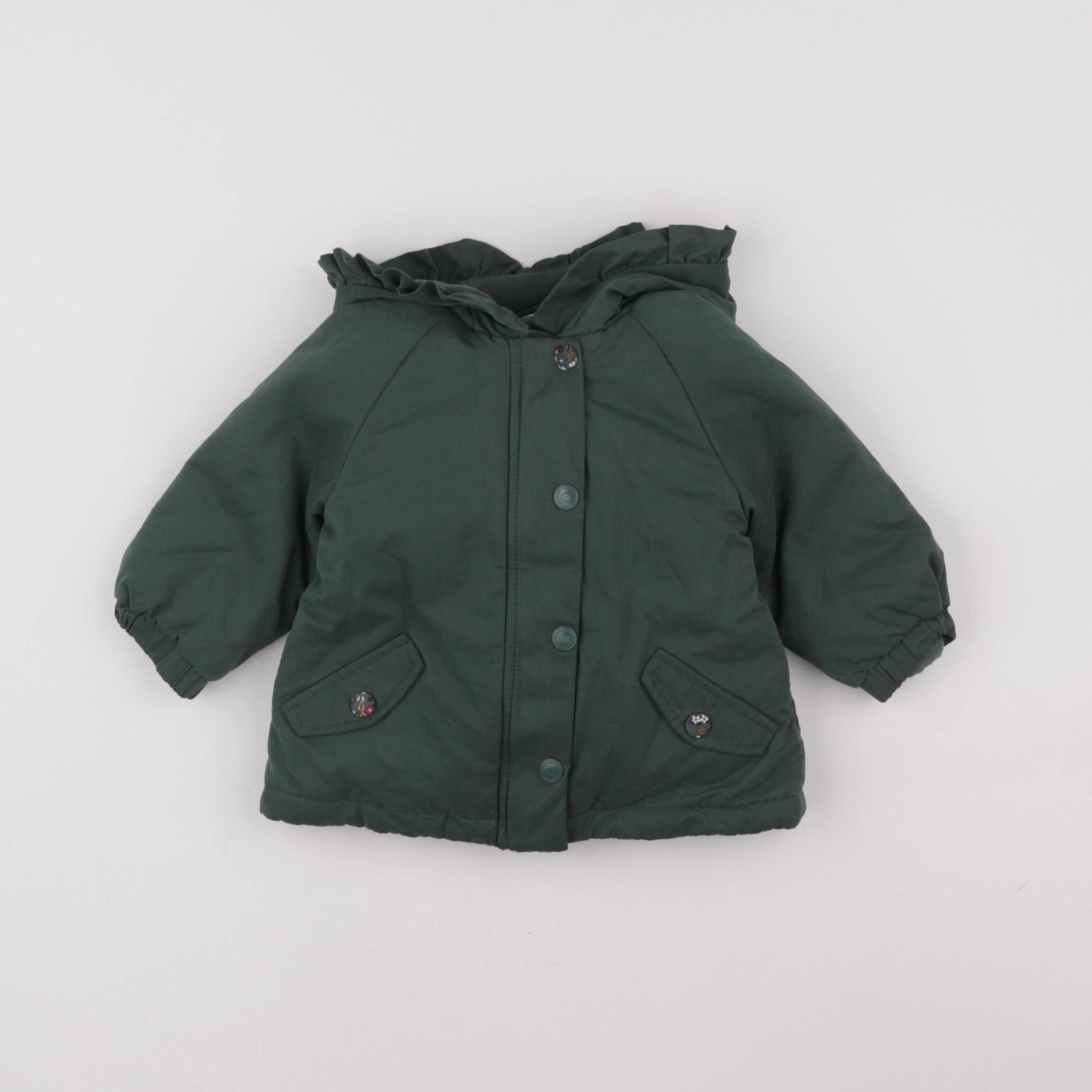 Tape à l'oeil - veste doublure amovible vert - 12 mois