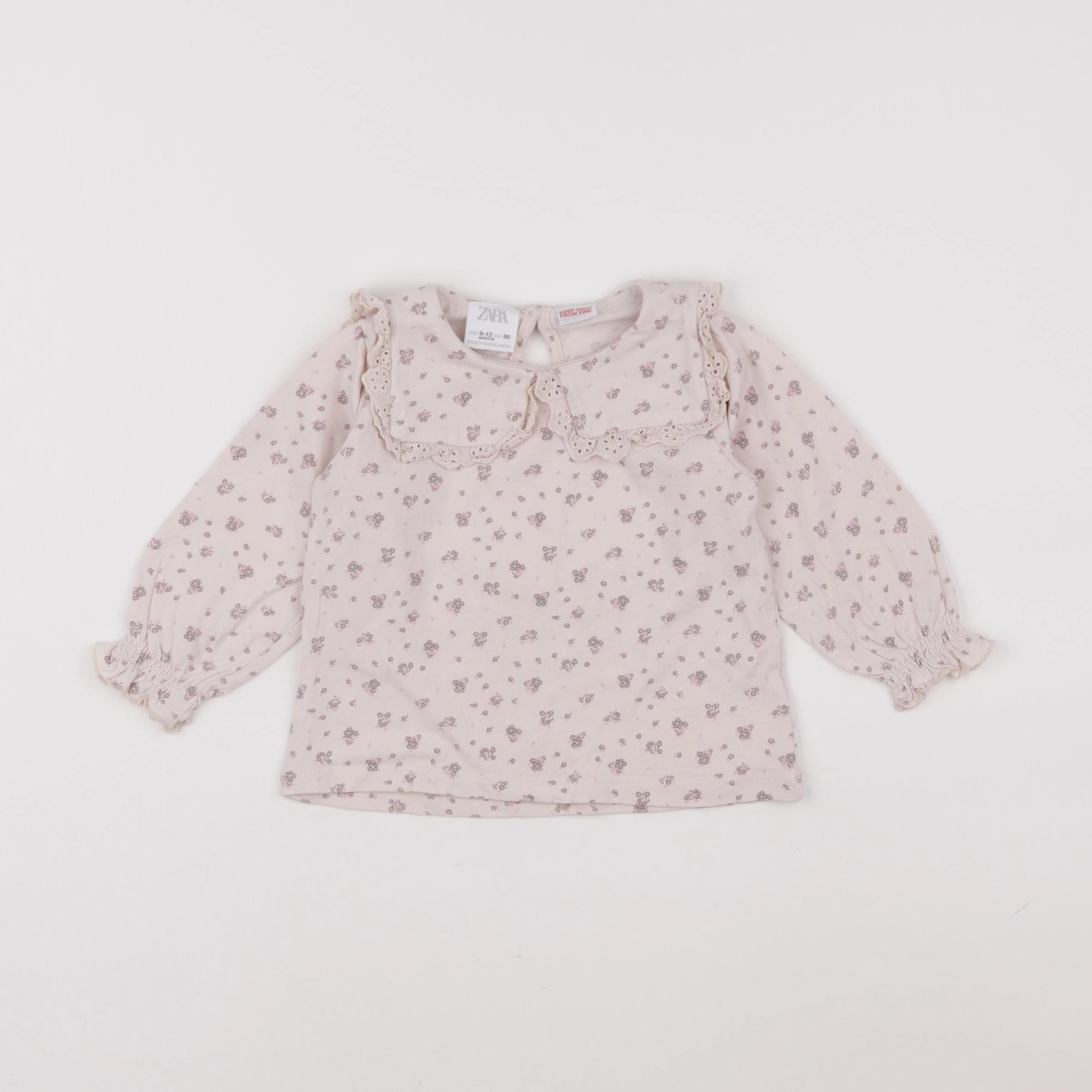 Zara - tee-shirt rose - 9/12 mois