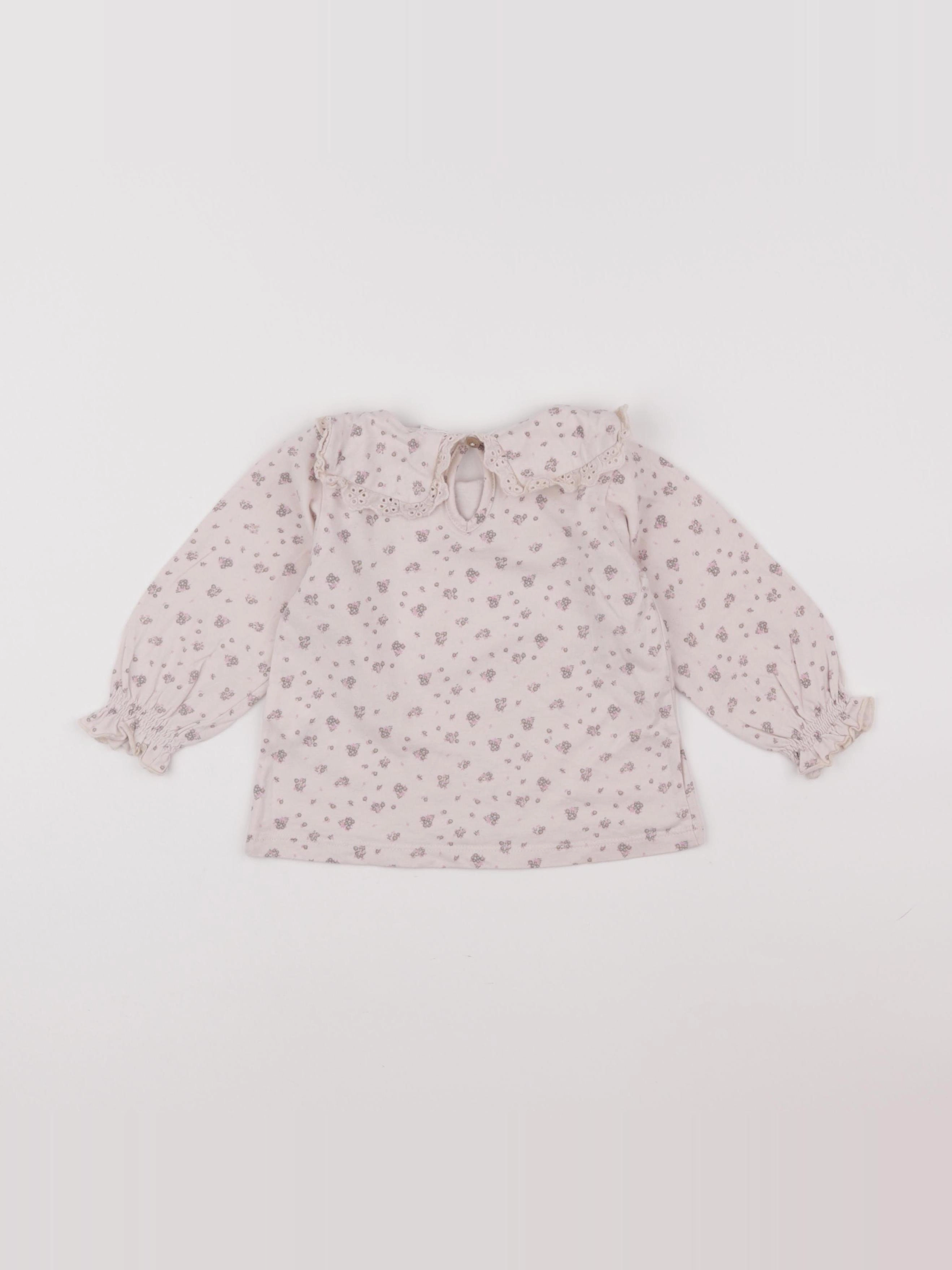 Zara - tee-shirt rose - 9/12 mois