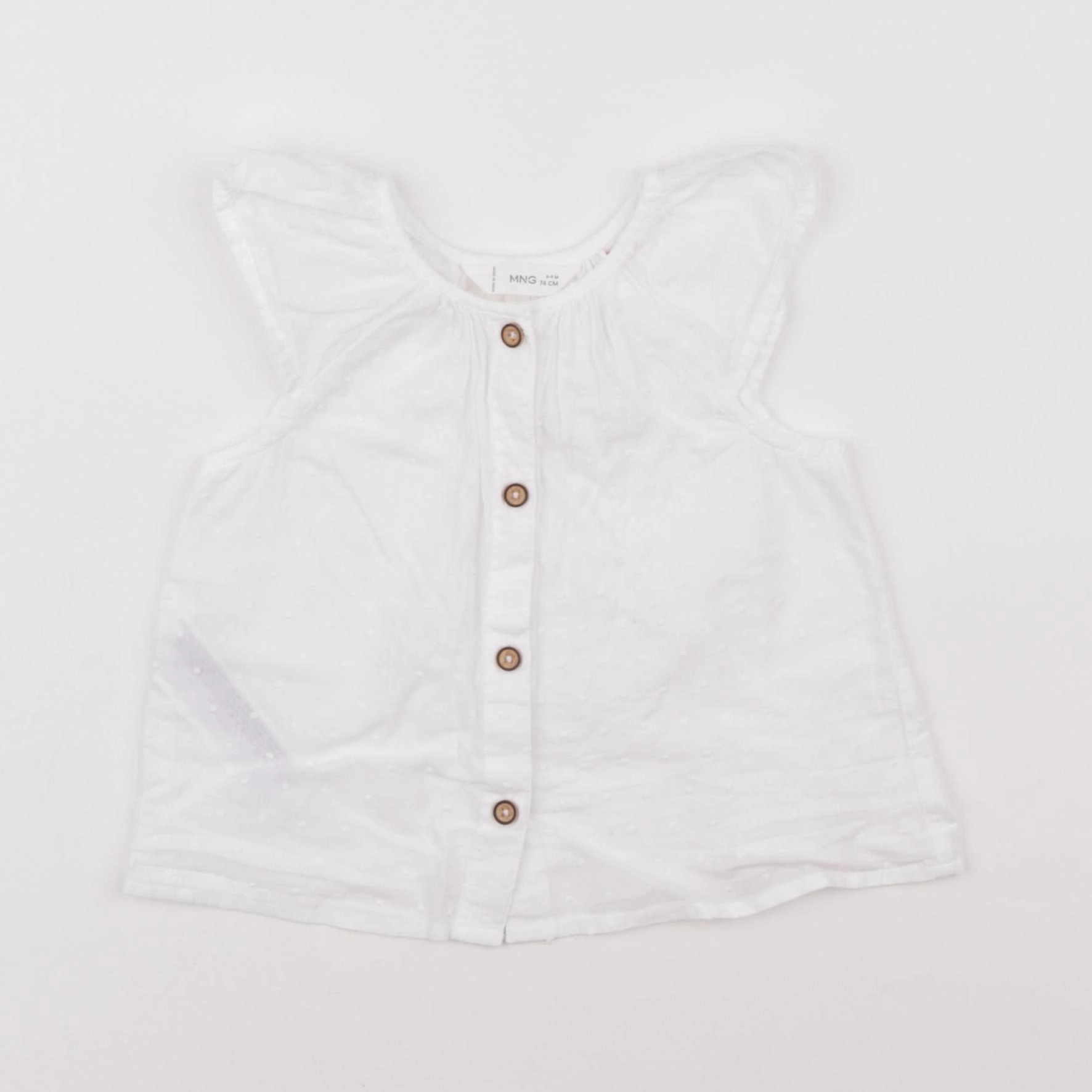 Mango - blouse blanc - 6/9 mois