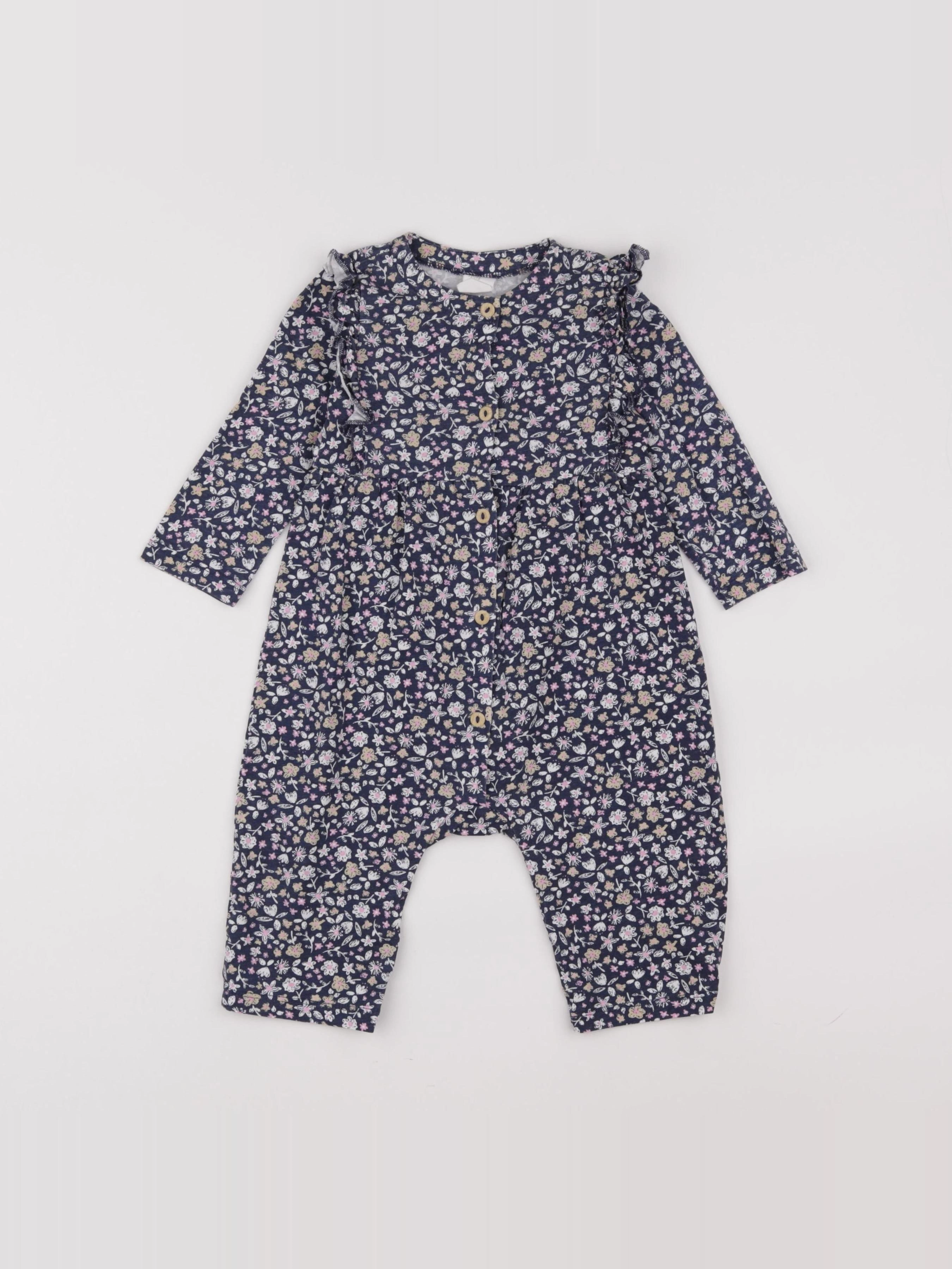 H&M - combinaison bleu - 6/9 mois