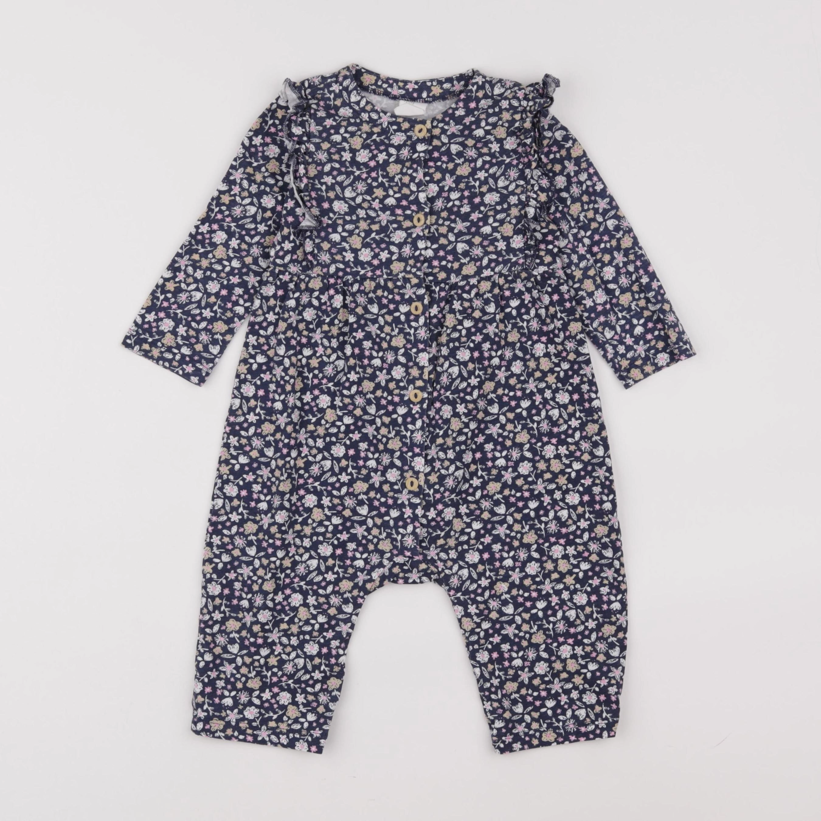 H&M - combinaison bleu - 6/9 mois