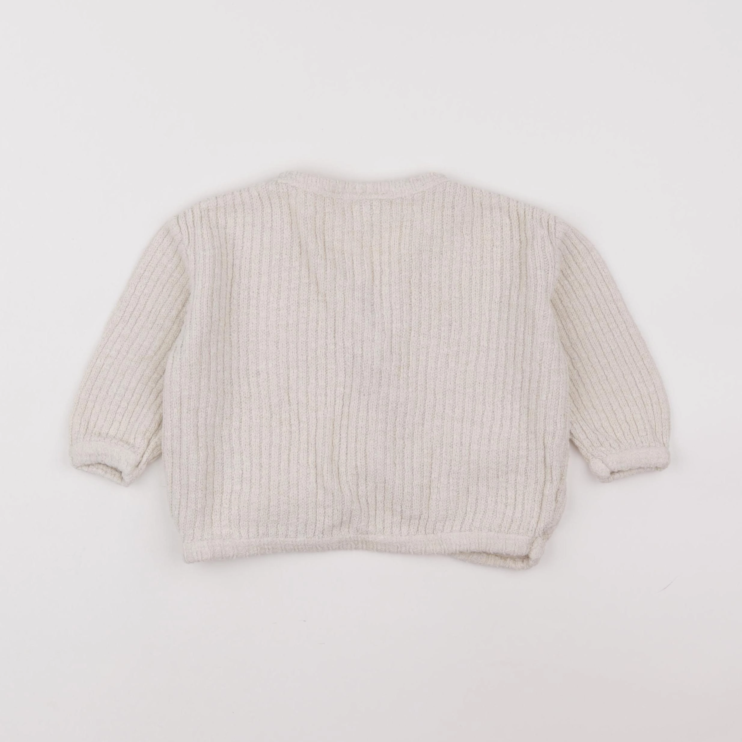 Zara - gilet beige - 6/9 mois