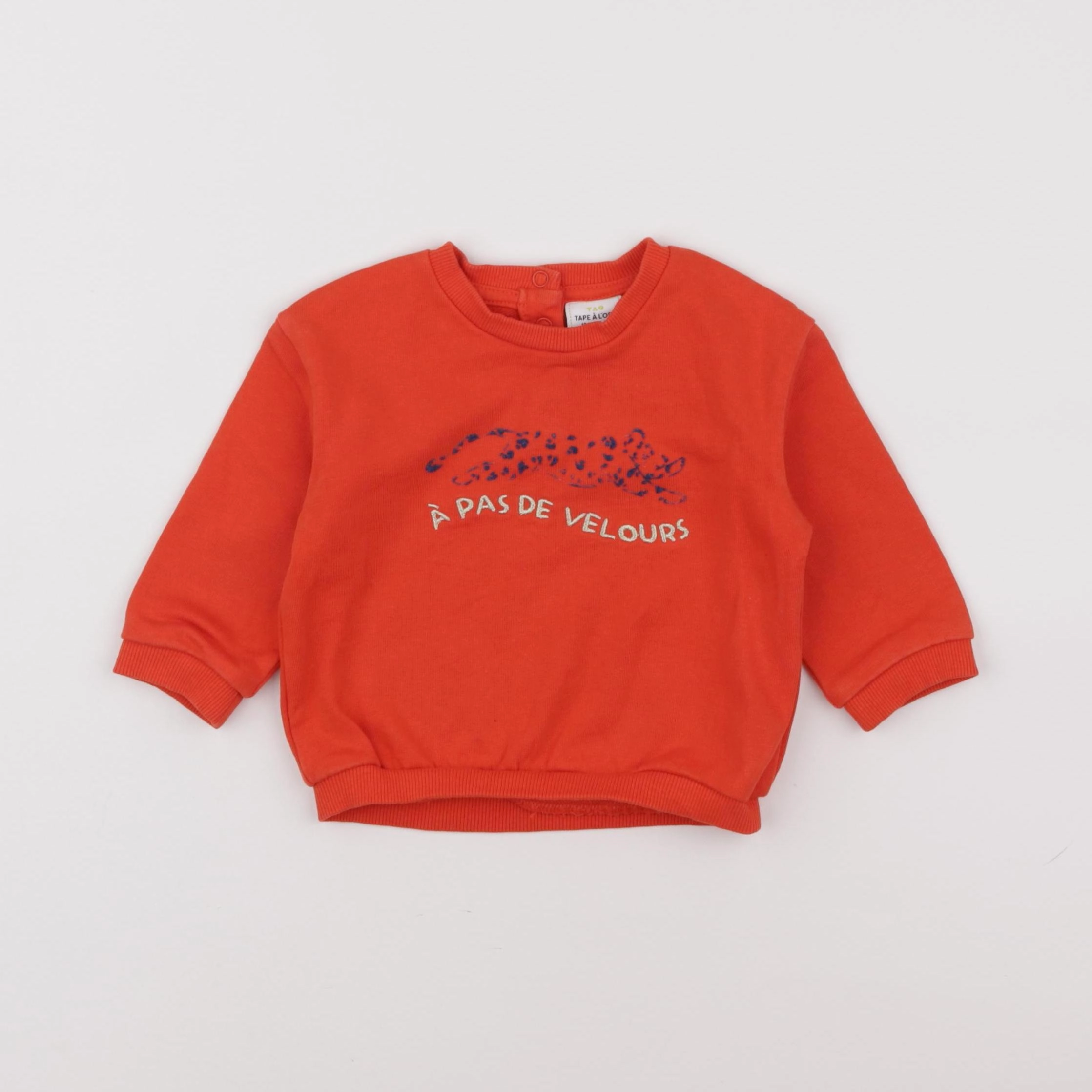 Tape à l'oeil - sweat rouge, or - 12 mois