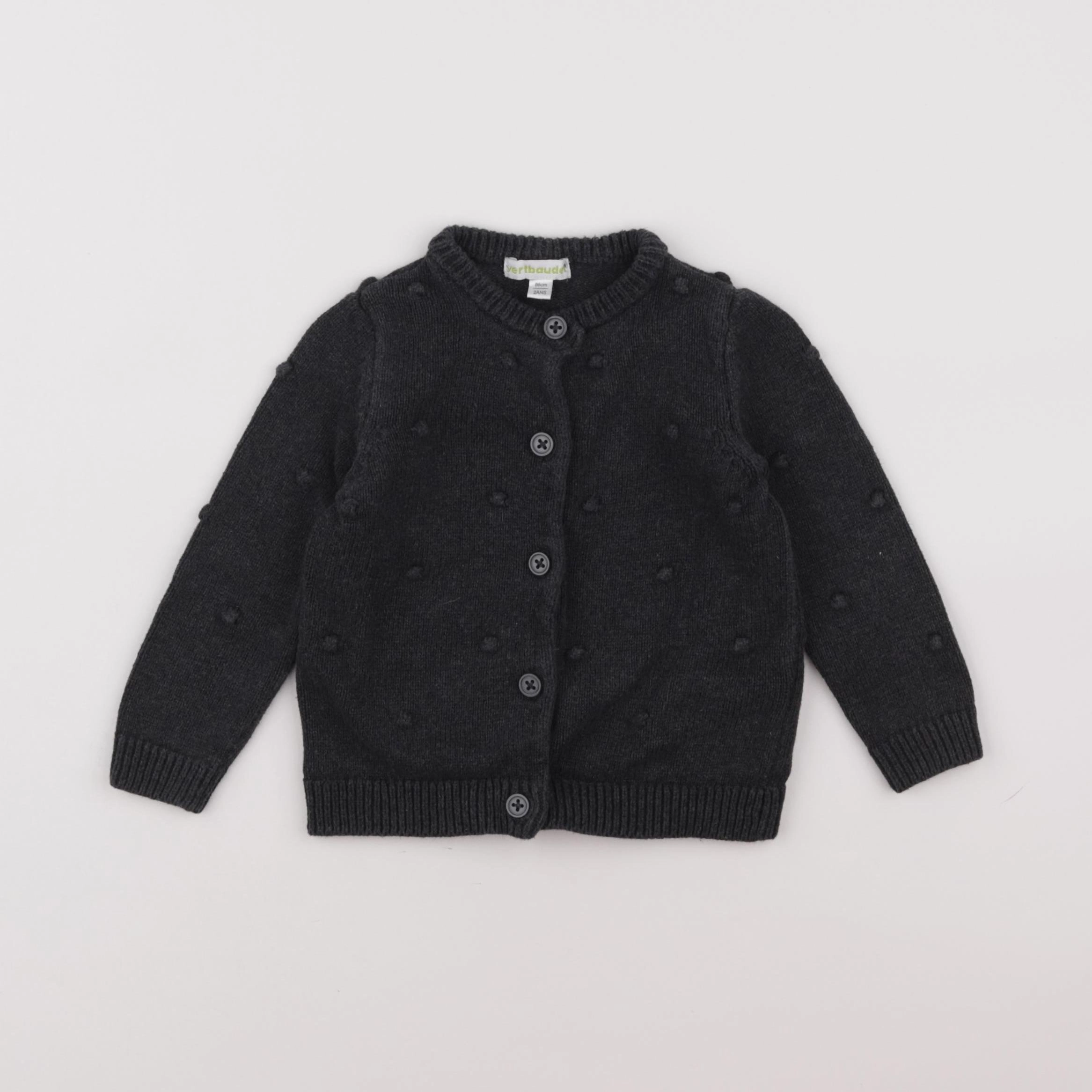 Vertbaudet - gilet gris - 2 ans