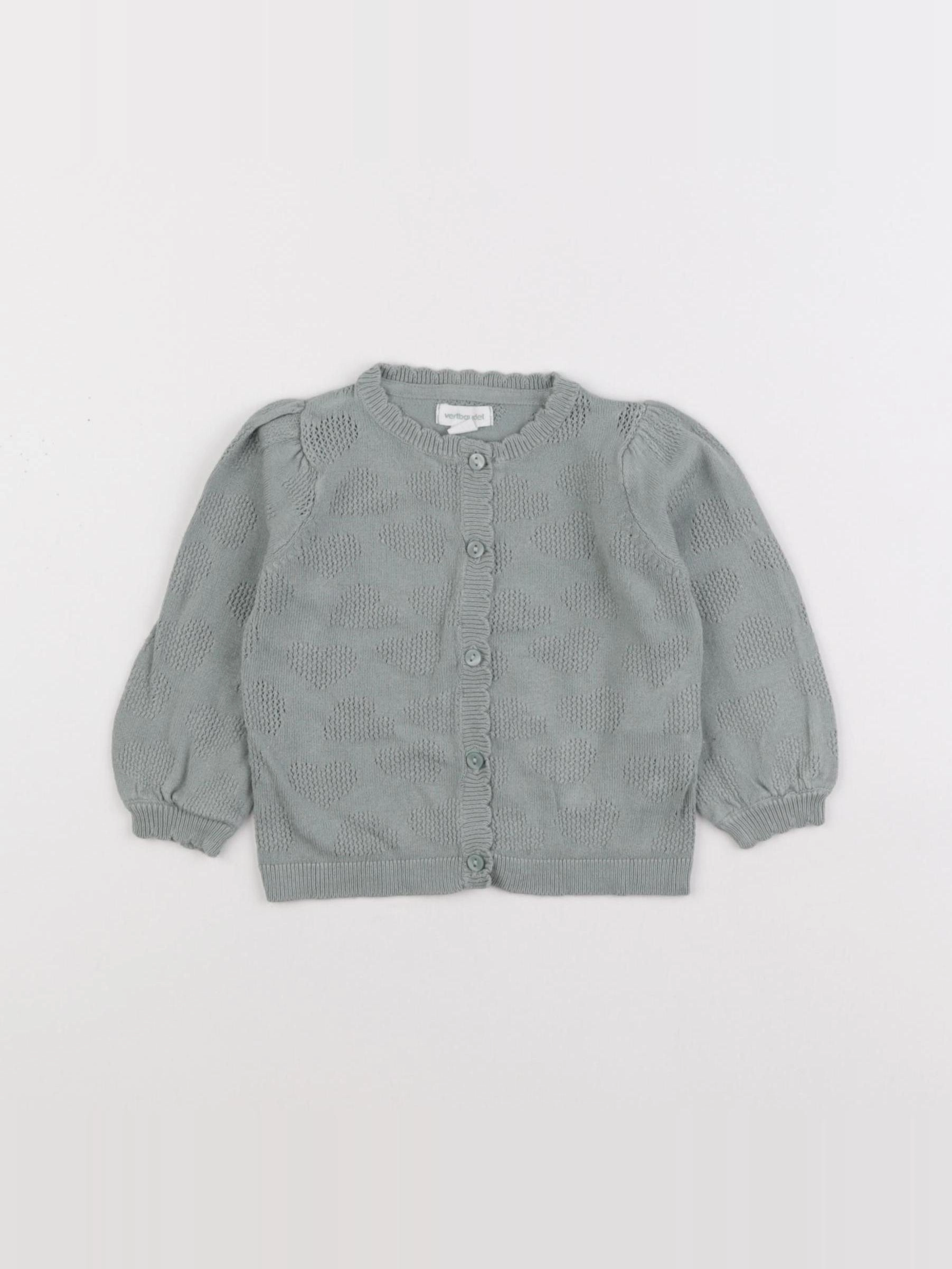 Vertbaudet - gilet vert - 6 mois
