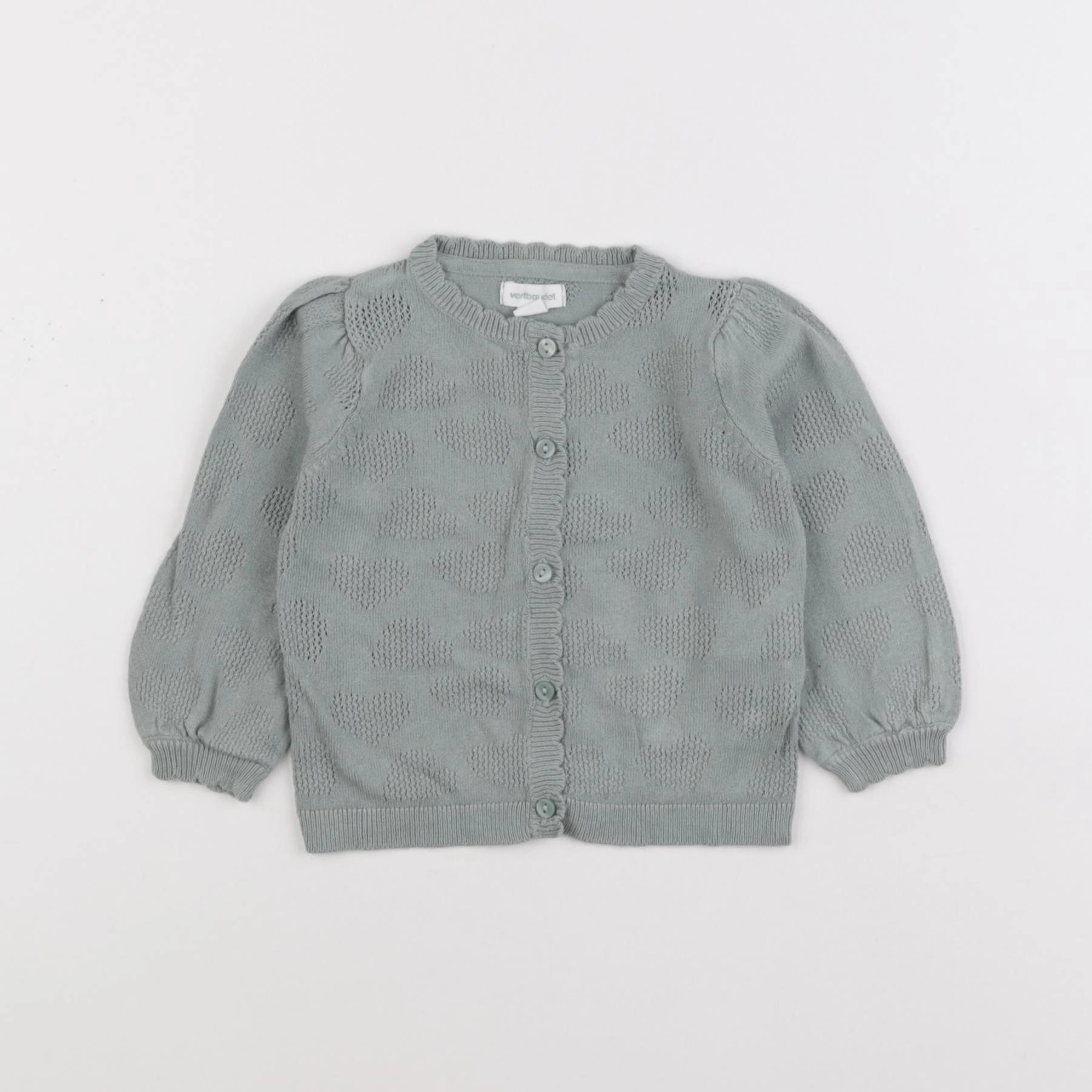Vertbaudet - gilet vert - 6 mois