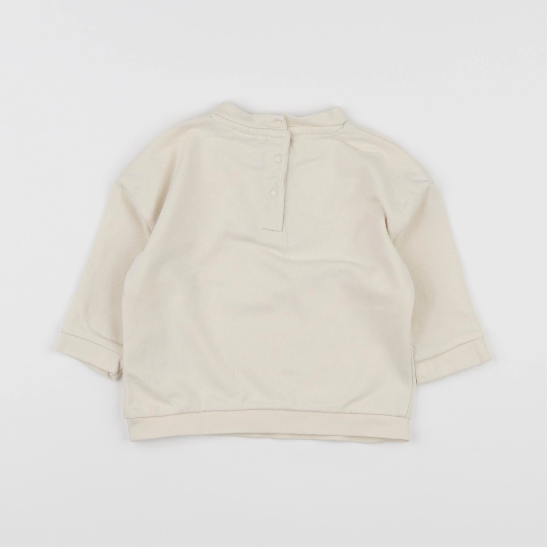 Vertbaudet - sweat beige - 12 mois