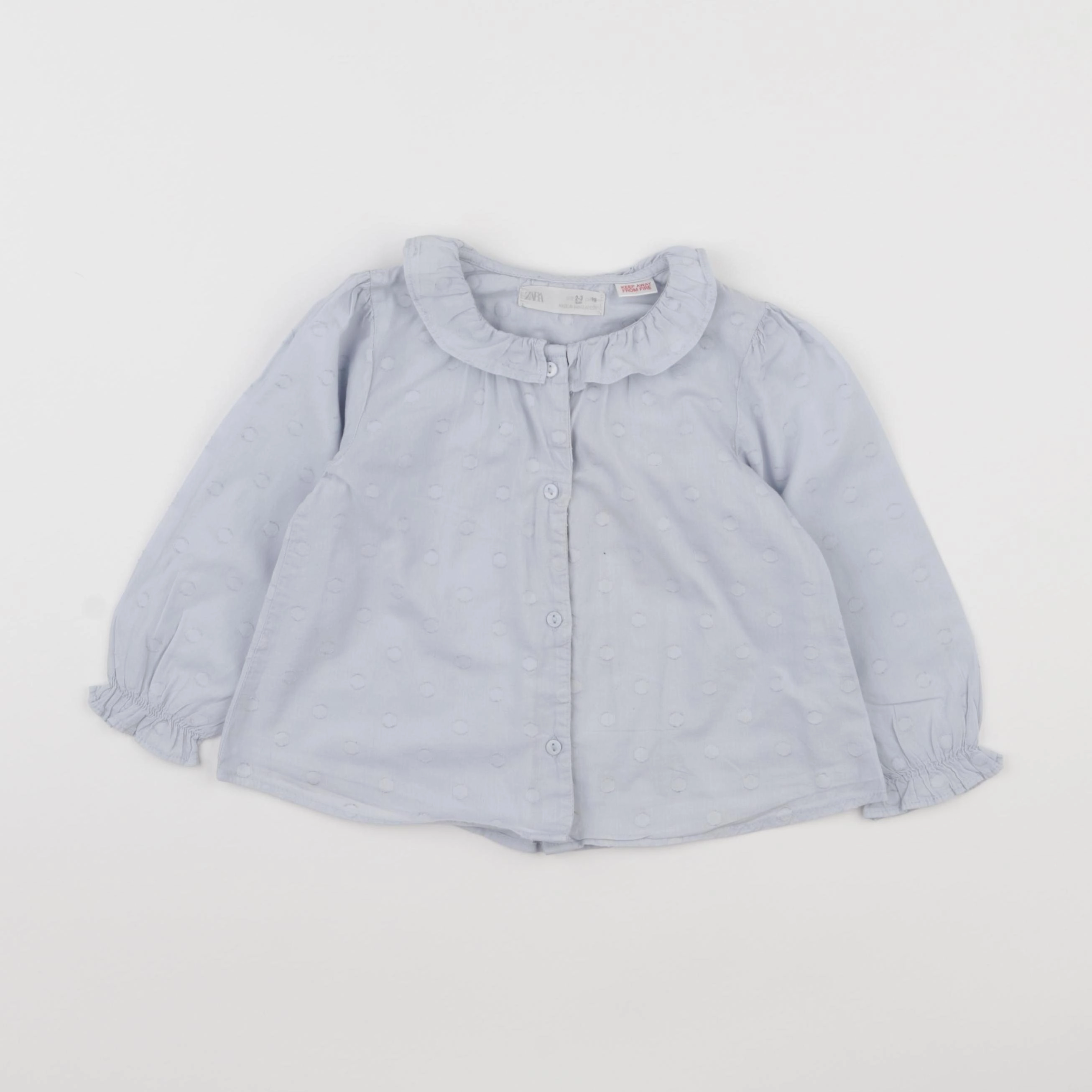 Zara - blouse bleu - 2/3 ans