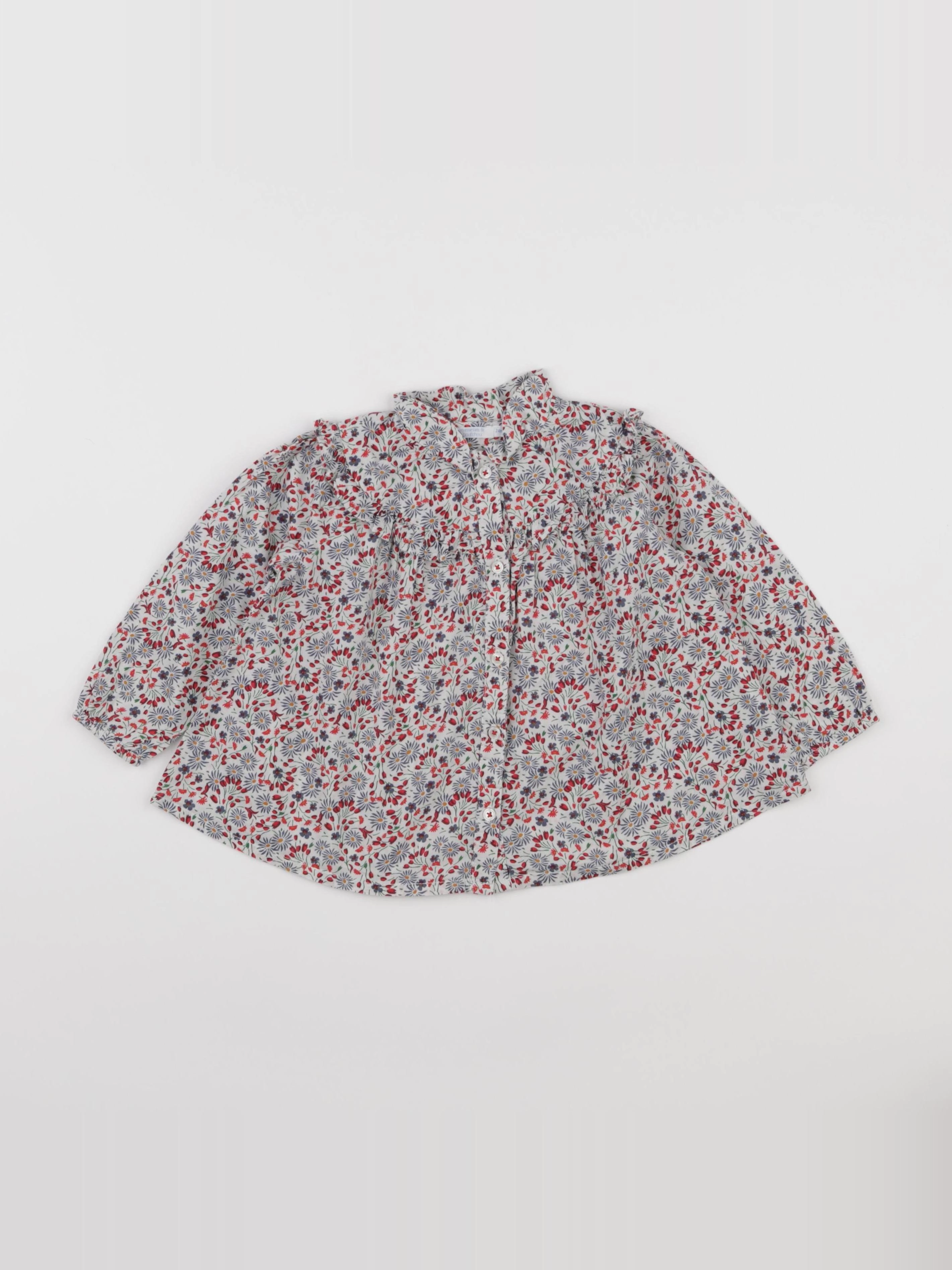 Boutchou - blouse bleu - 24 mois