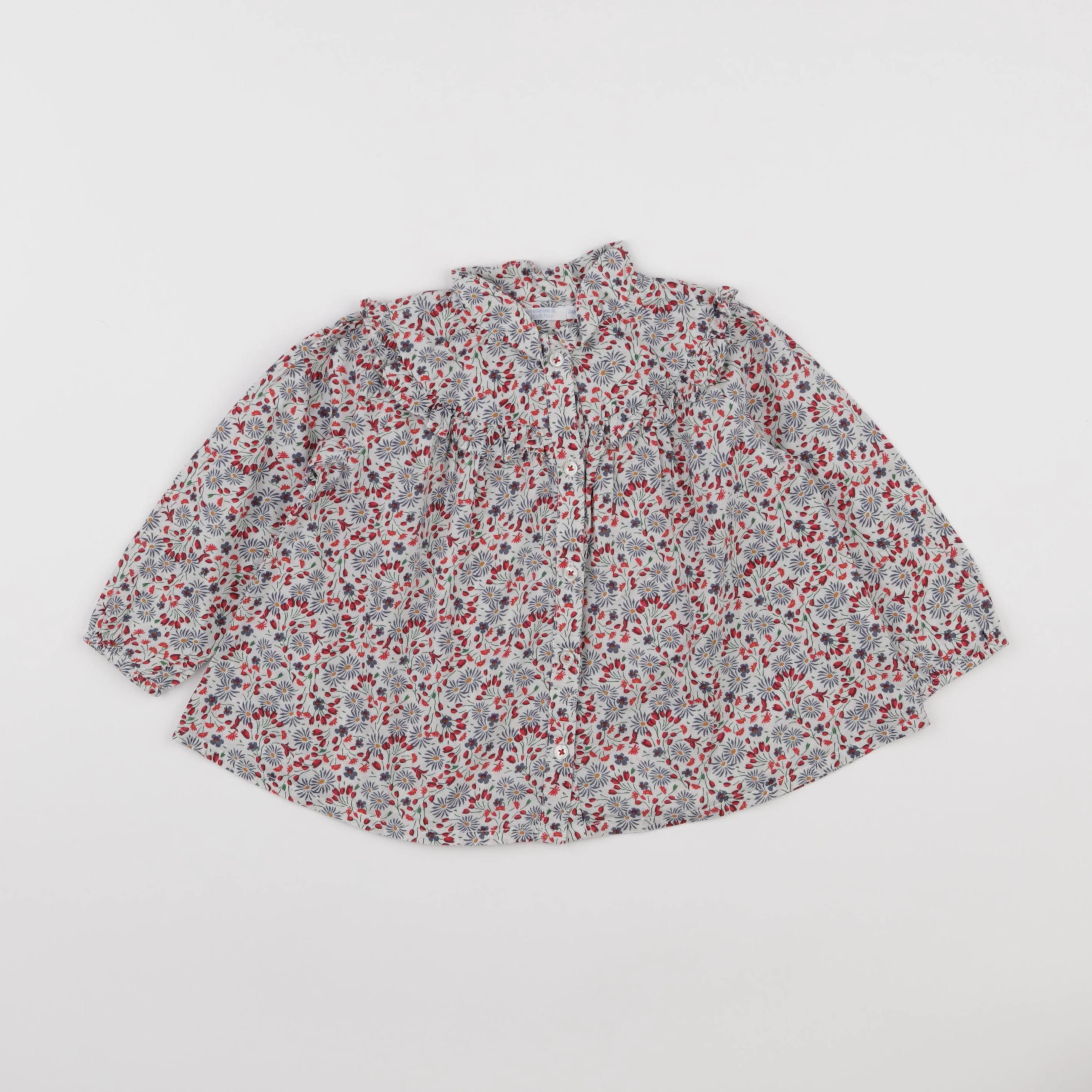 Boutchou - blouse bleu - 24 mois