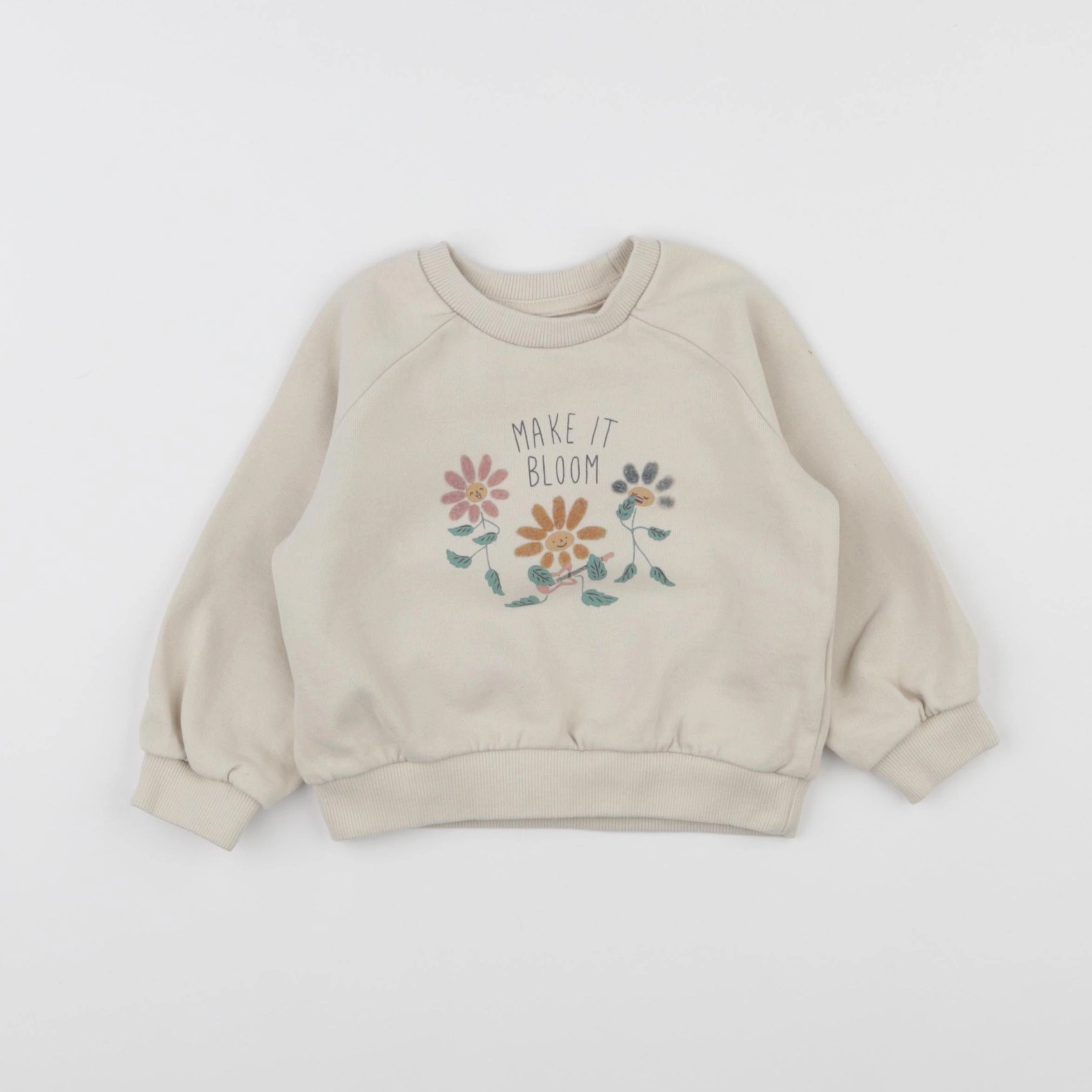 Vertbaudet - sweat beige - 2 ans