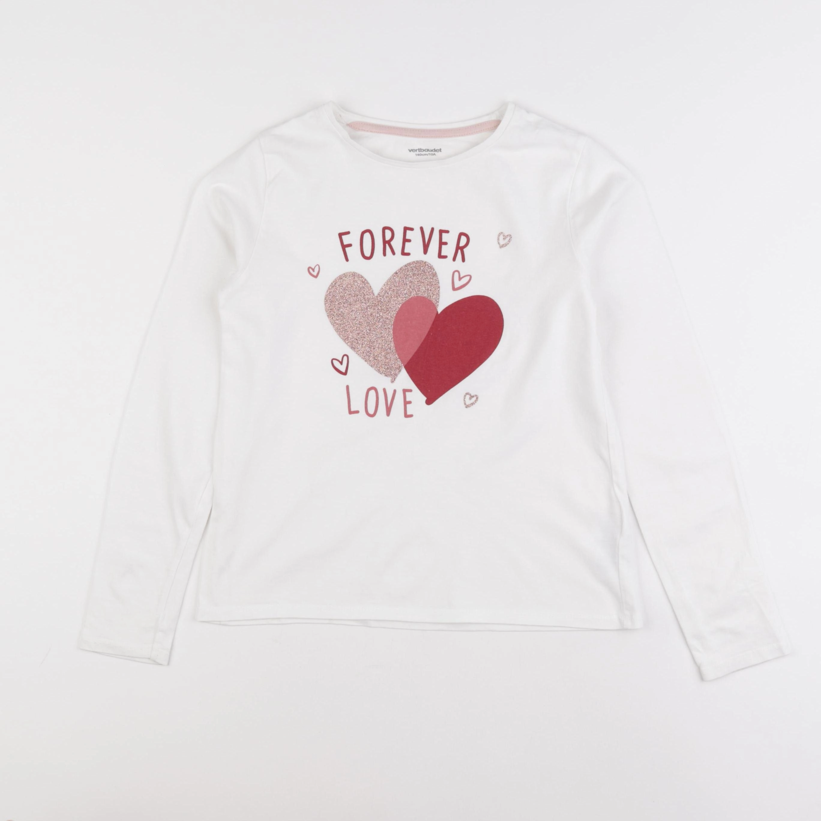Vertbaudet - tee-shirt blanc - 10 ans