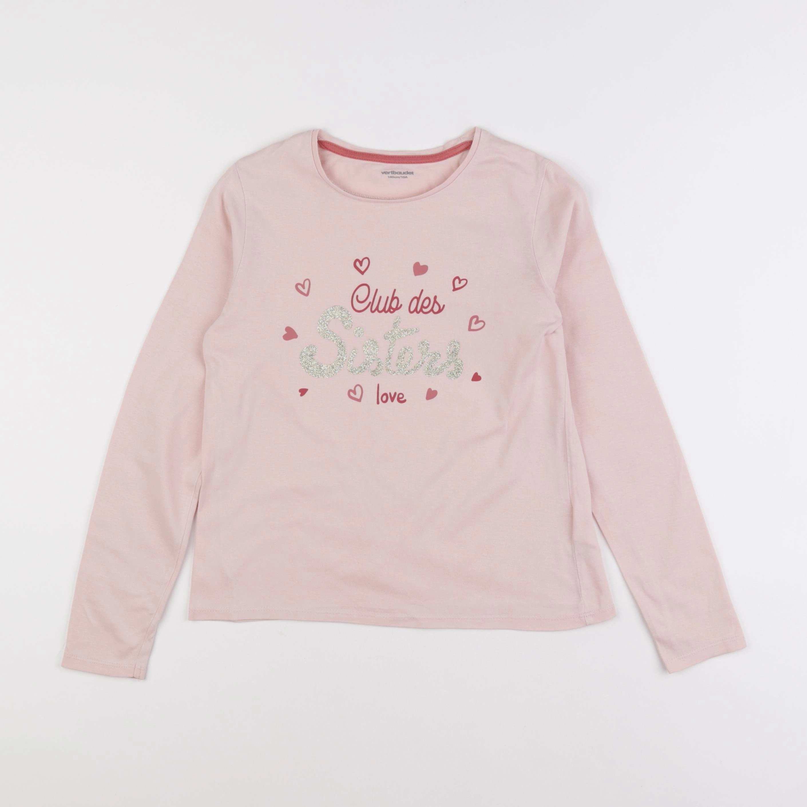 Vertbaudet - tee-shirt rose - 10 ans