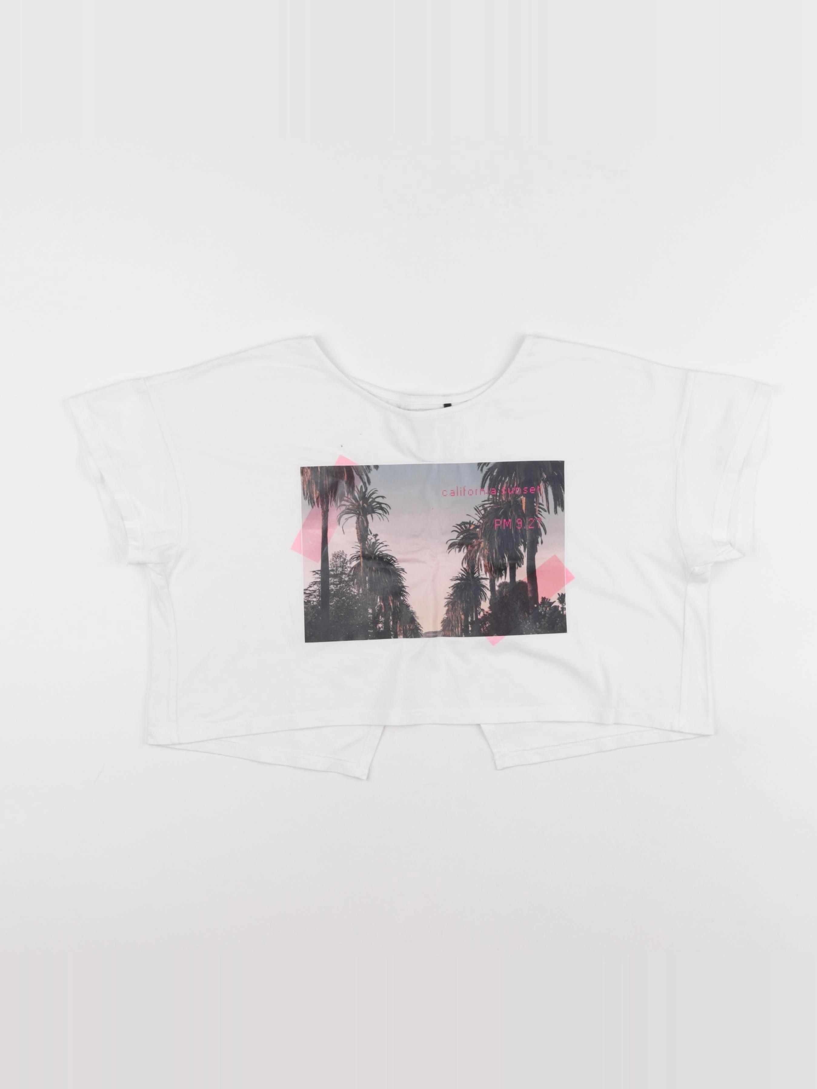 IKKS - tee-shirt court blanc - 12 ans