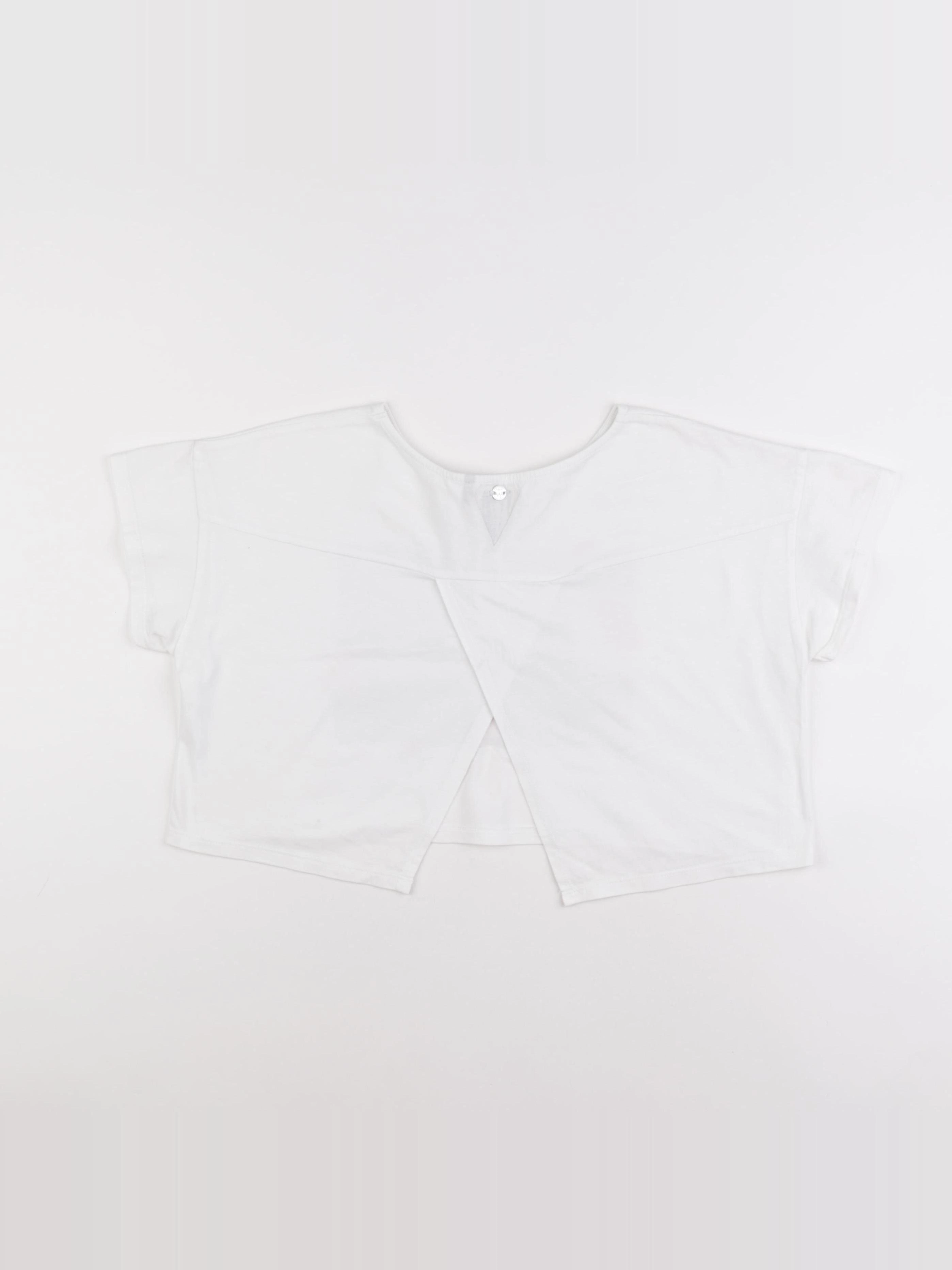 IKKS - tee-shirt court blanc - 12 ans