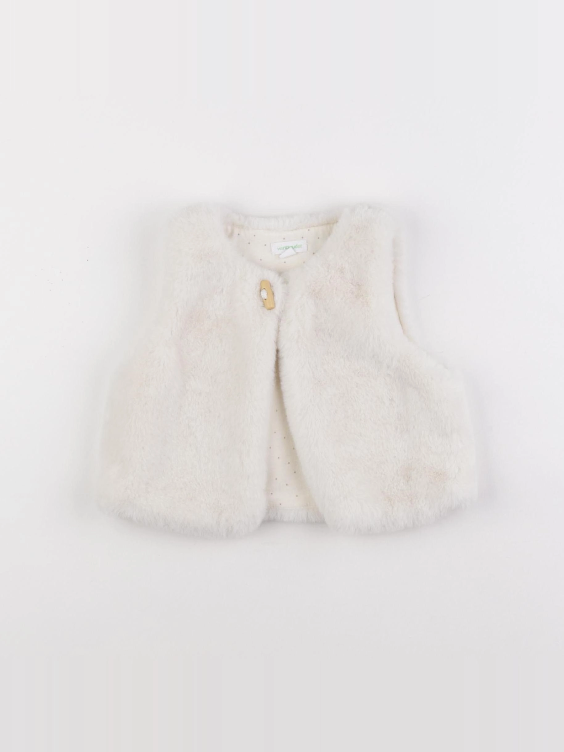 Vertbaudet - gilet blanc - 12 mois