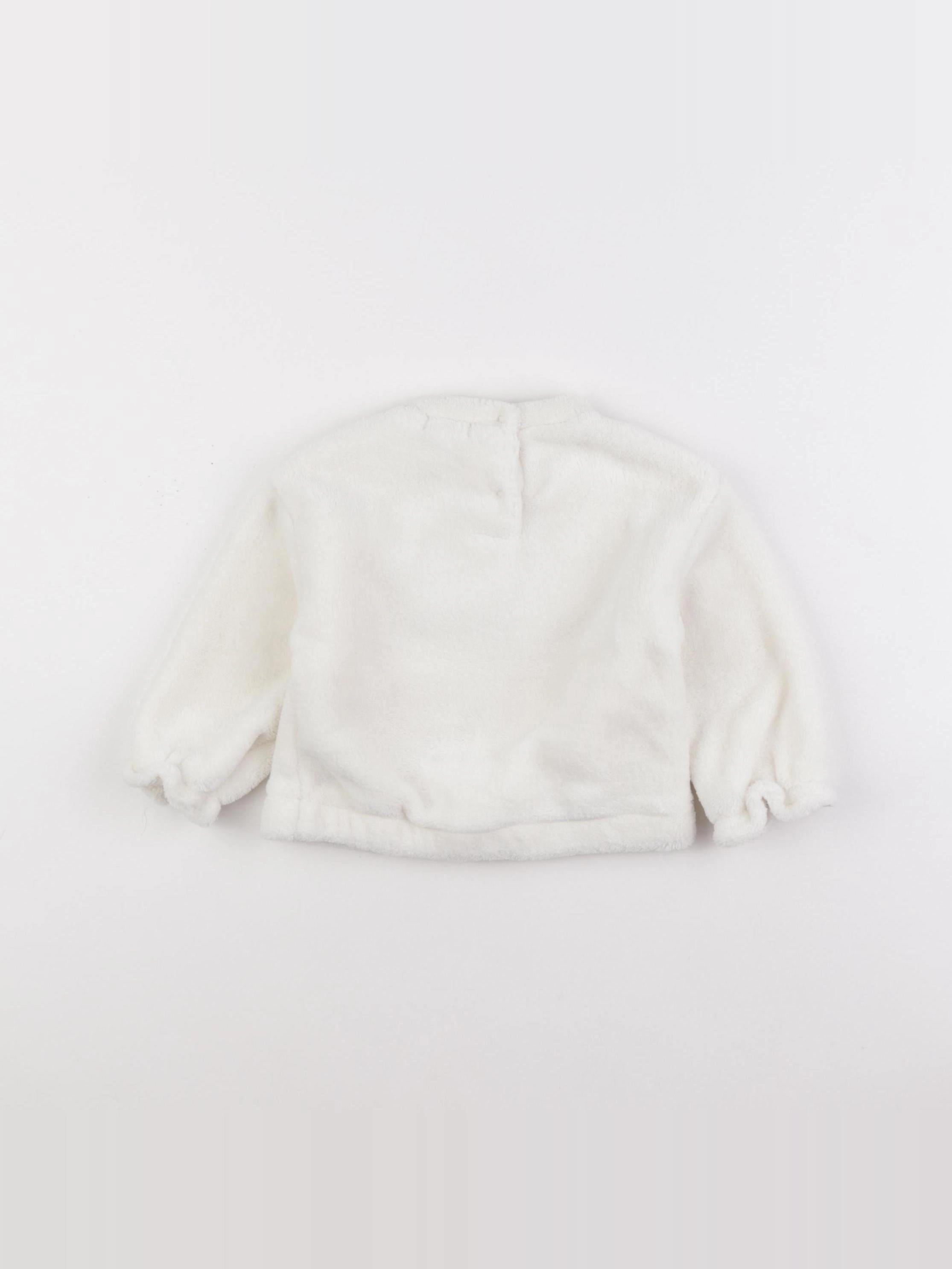 Vertbaudet - polaire blanc - 12 mois