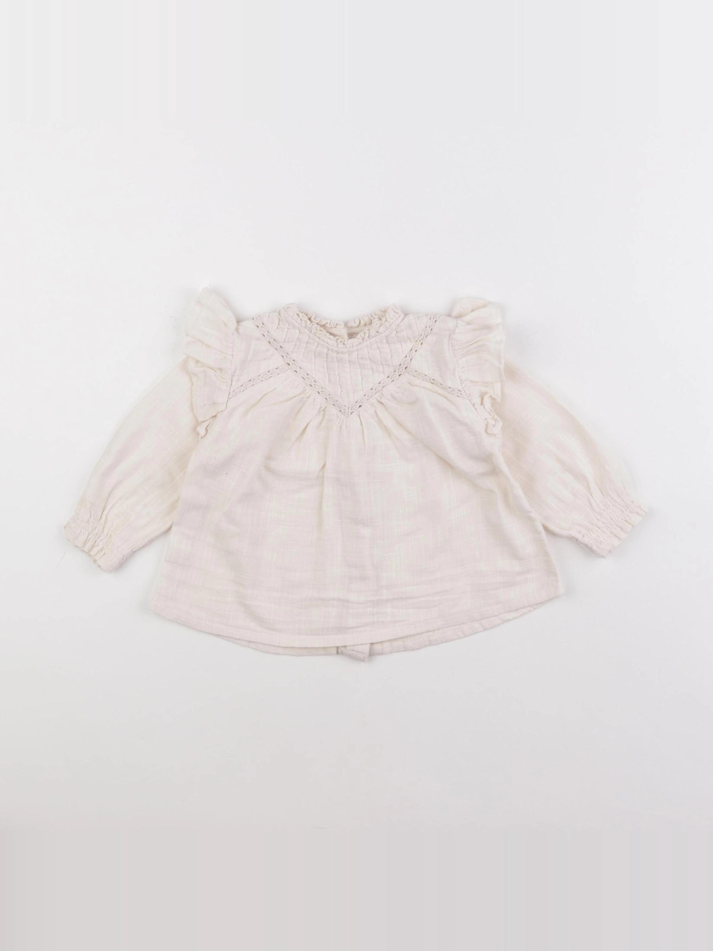 Vertbaudet - blouse beige - 9 mois