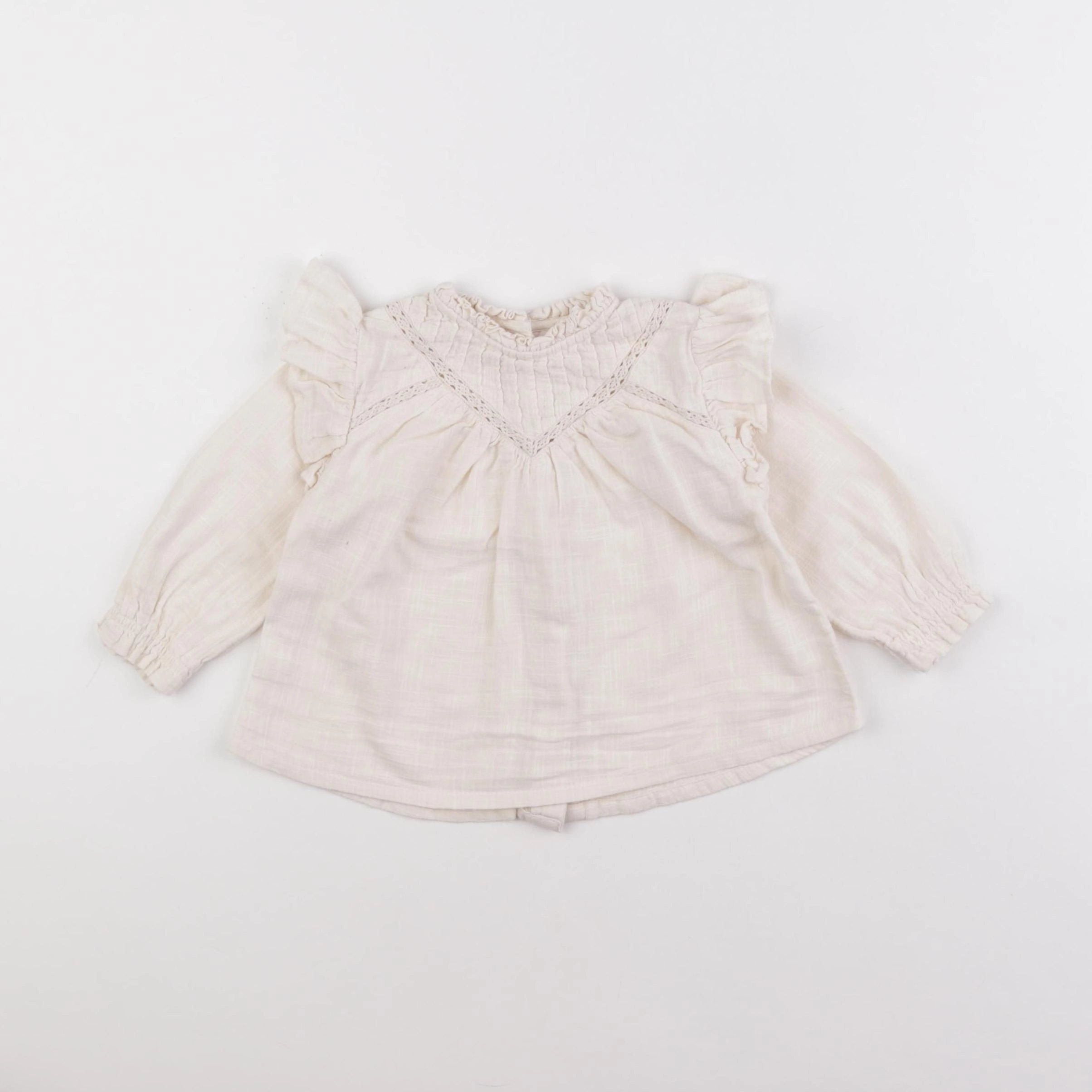 Vertbaudet - blouse beige - 9 mois