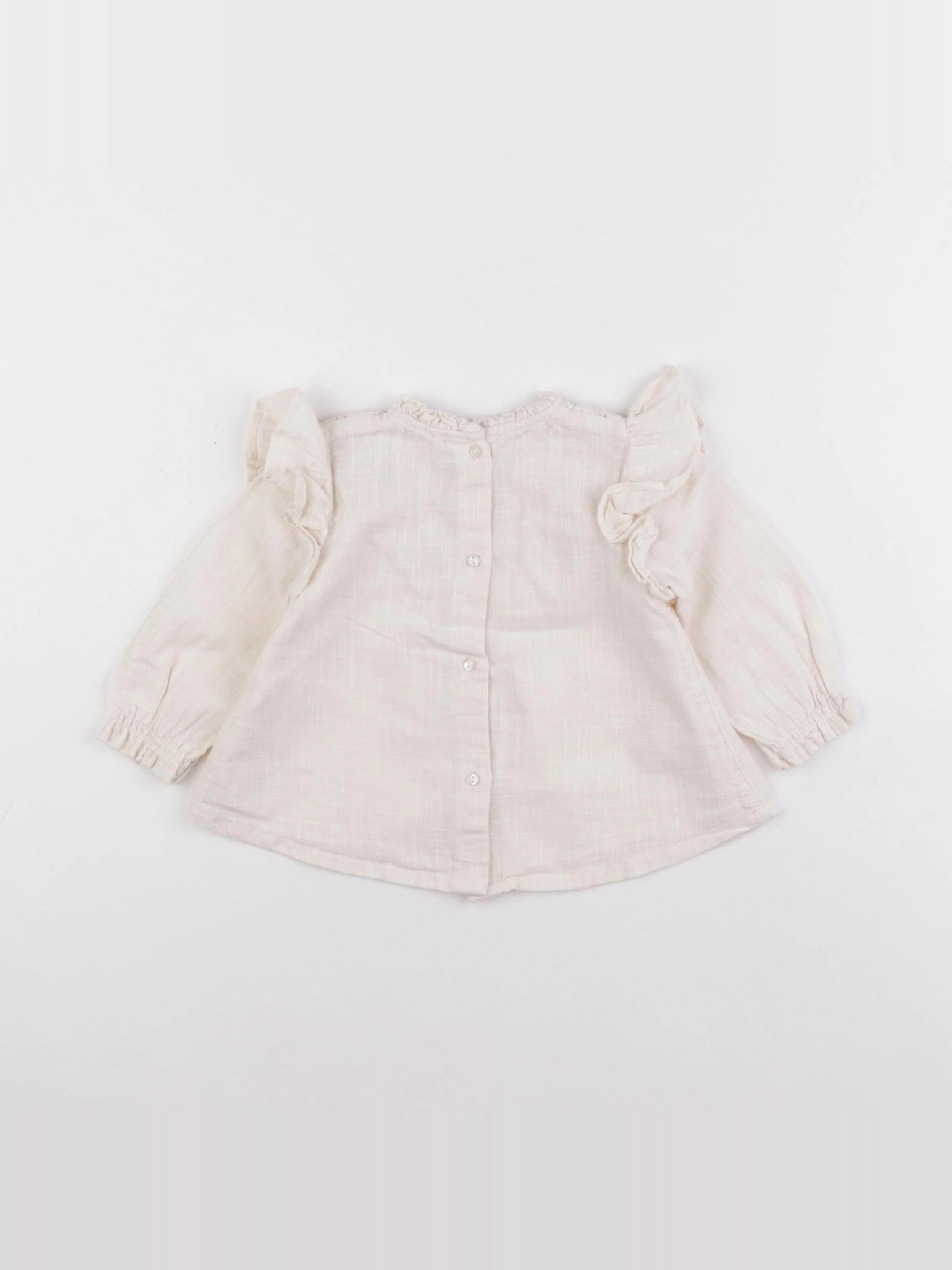Vertbaudet - blouse beige - 9 mois