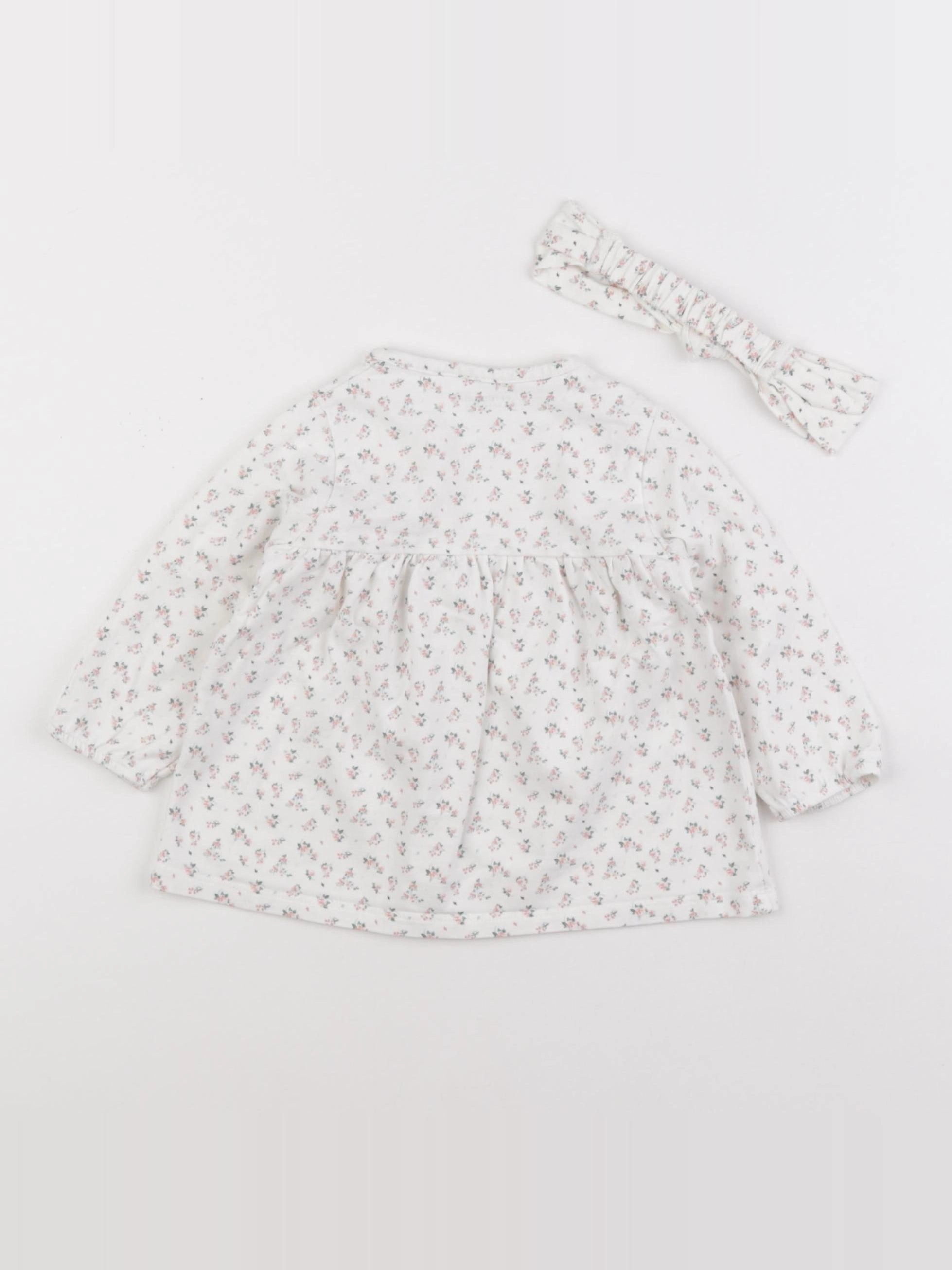 Vertbaudet - robe blanc - 9 mois