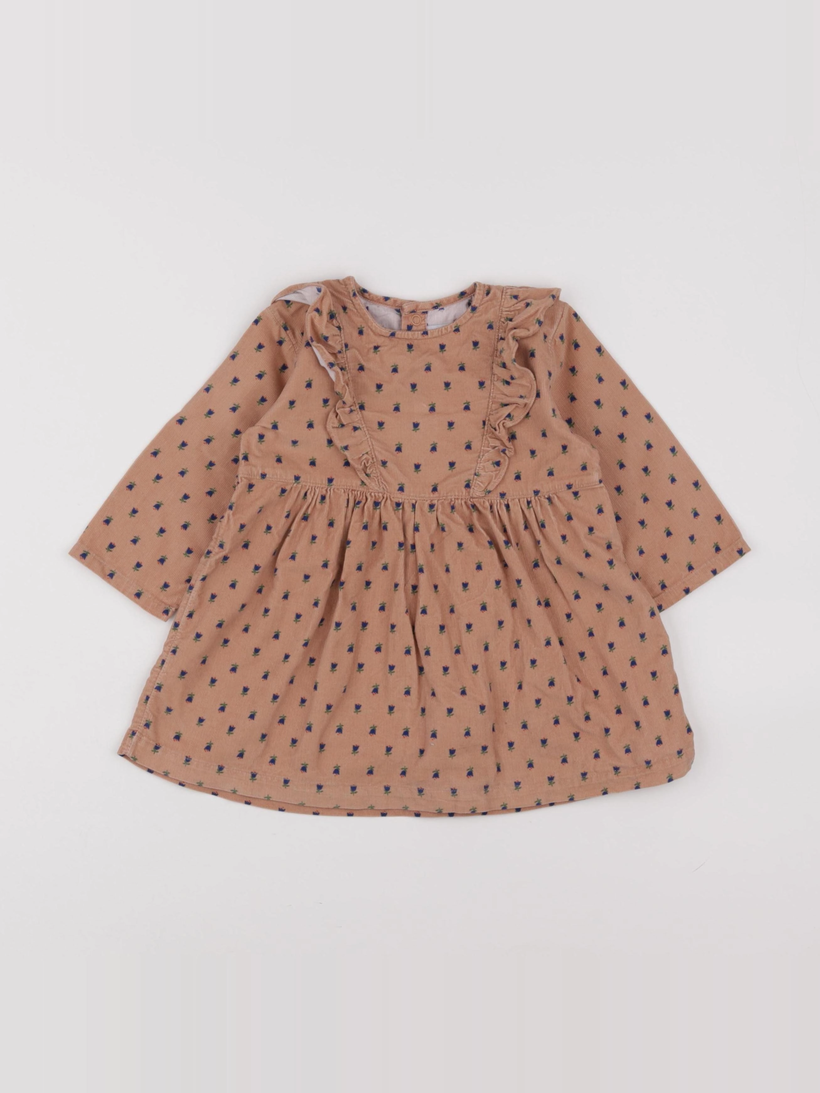 Petit Bateau - robe marron - 18 mois