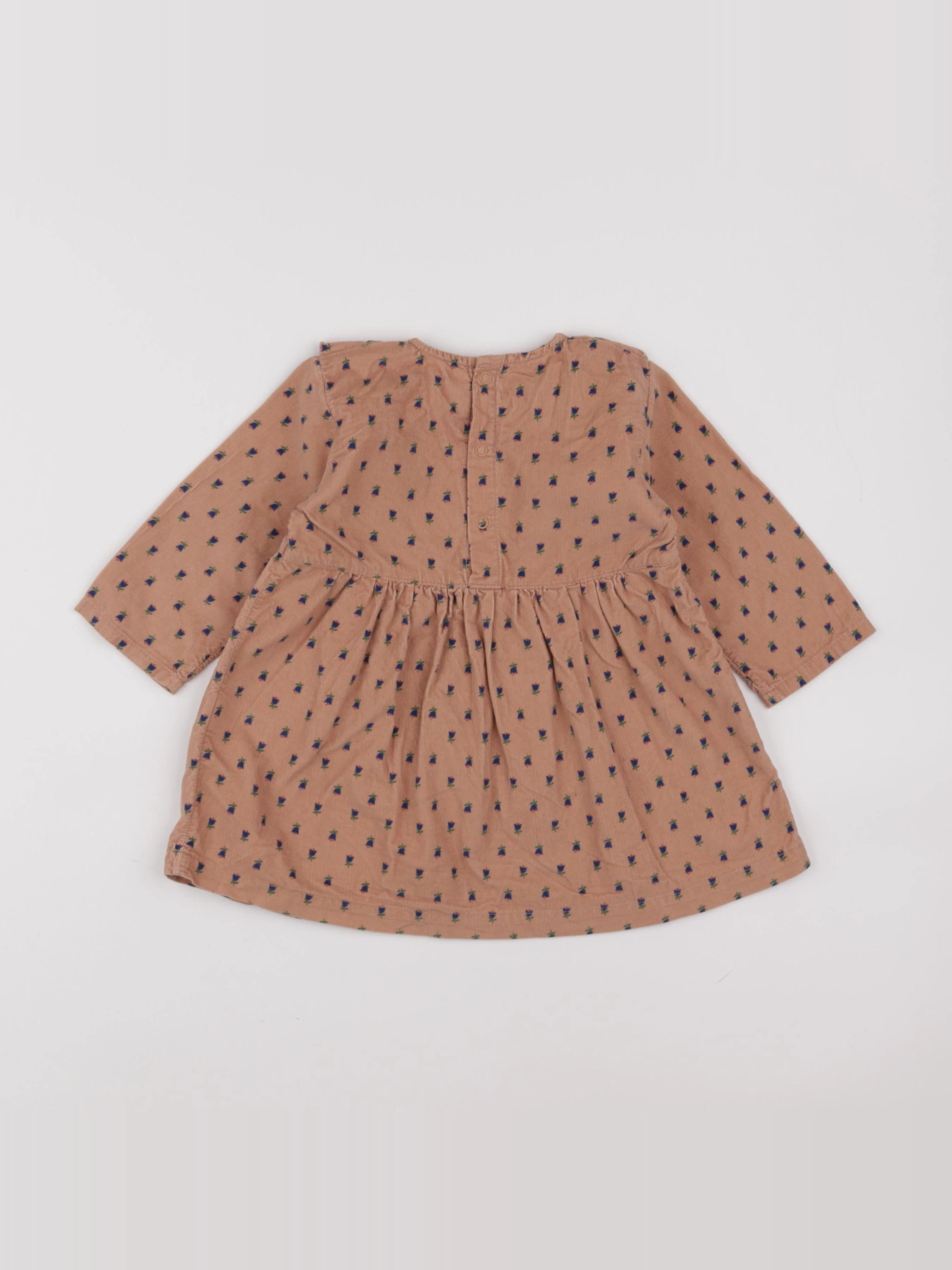 Petit Bateau - robe marron - 18 mois