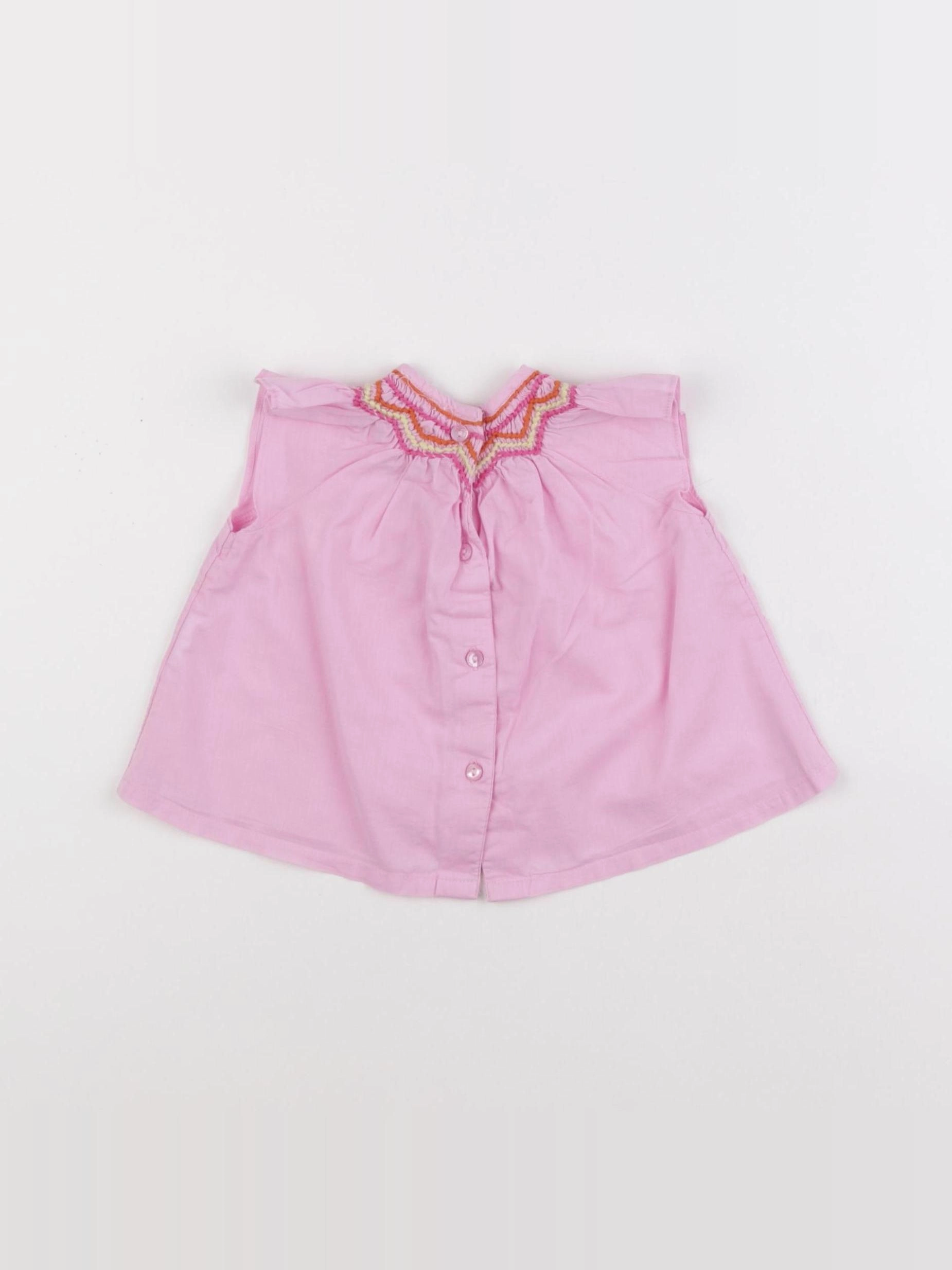 Vertbaudet - blouse rose - 6 mois